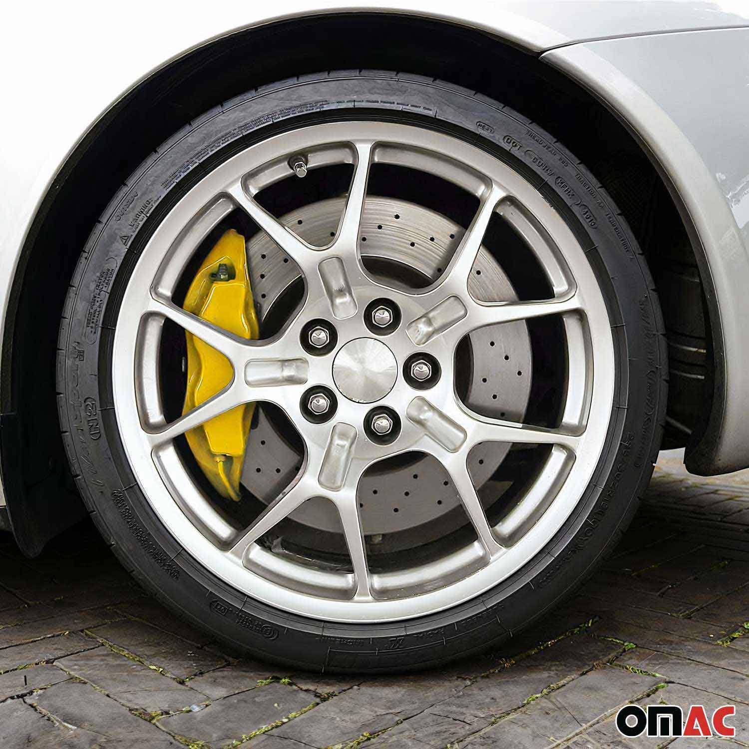 OMAC Bremssattellack Bremssattelfarbe Auto Lack Set | Bremsenreiniger e Il Härtemittel Hitzebeständig Komplettsatz Compatibile con 4 Bremssättel 7-Teiliges