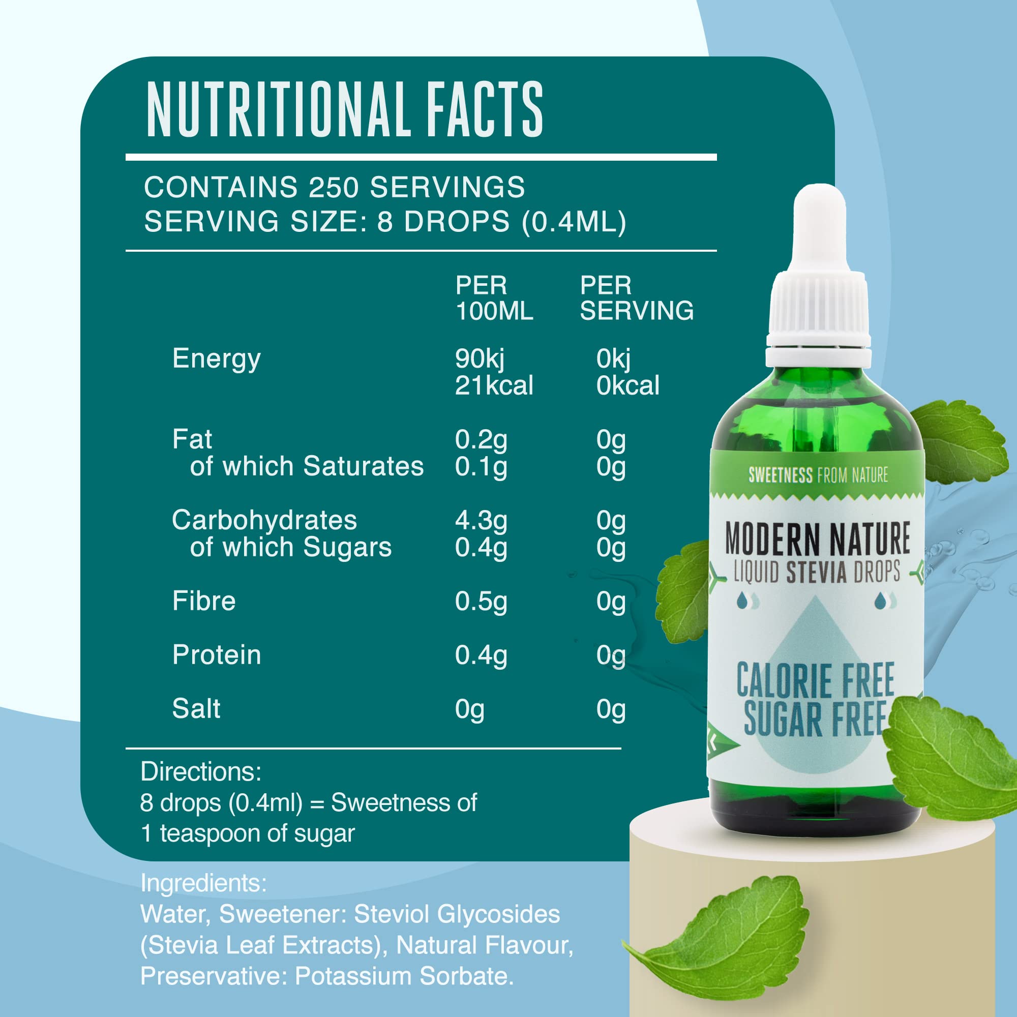 Buy Modern Nature Stevia Sweetner Liquid Stevia Drops Natural Flavour