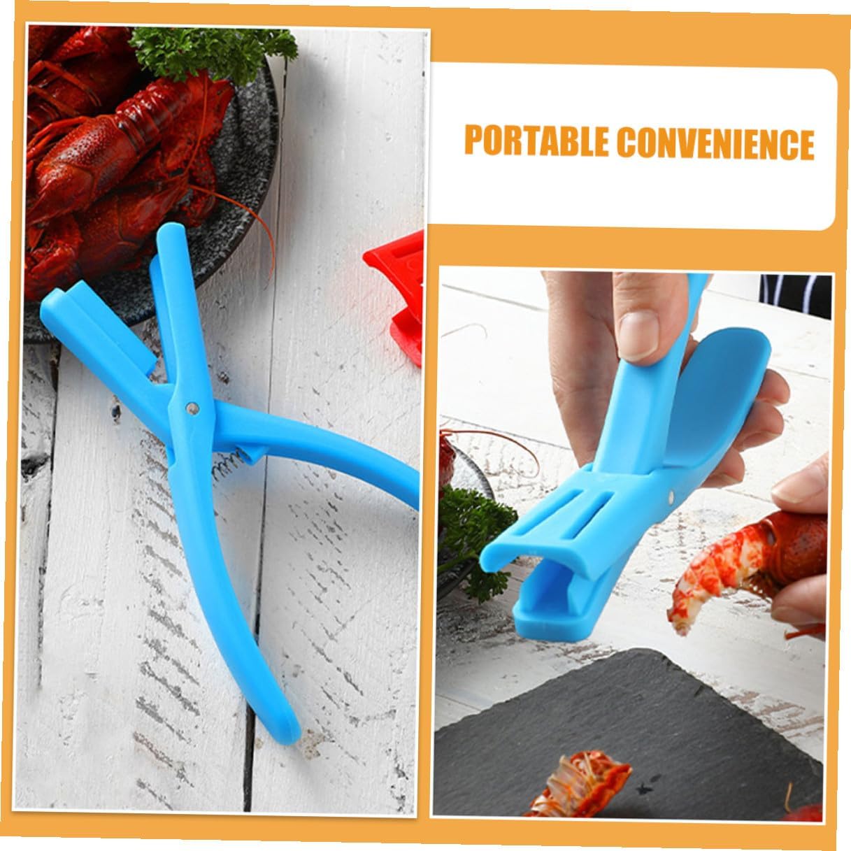 Artibetter 4pcs Crawfish Peeler Tool and Shrimp Sheller Set, Seafood Shelling Device Ergonomic Handle, Sturdy Plastic, Portable Kitchen Gadget for Home Cooking and Outdoor Bbq Random Color image 3