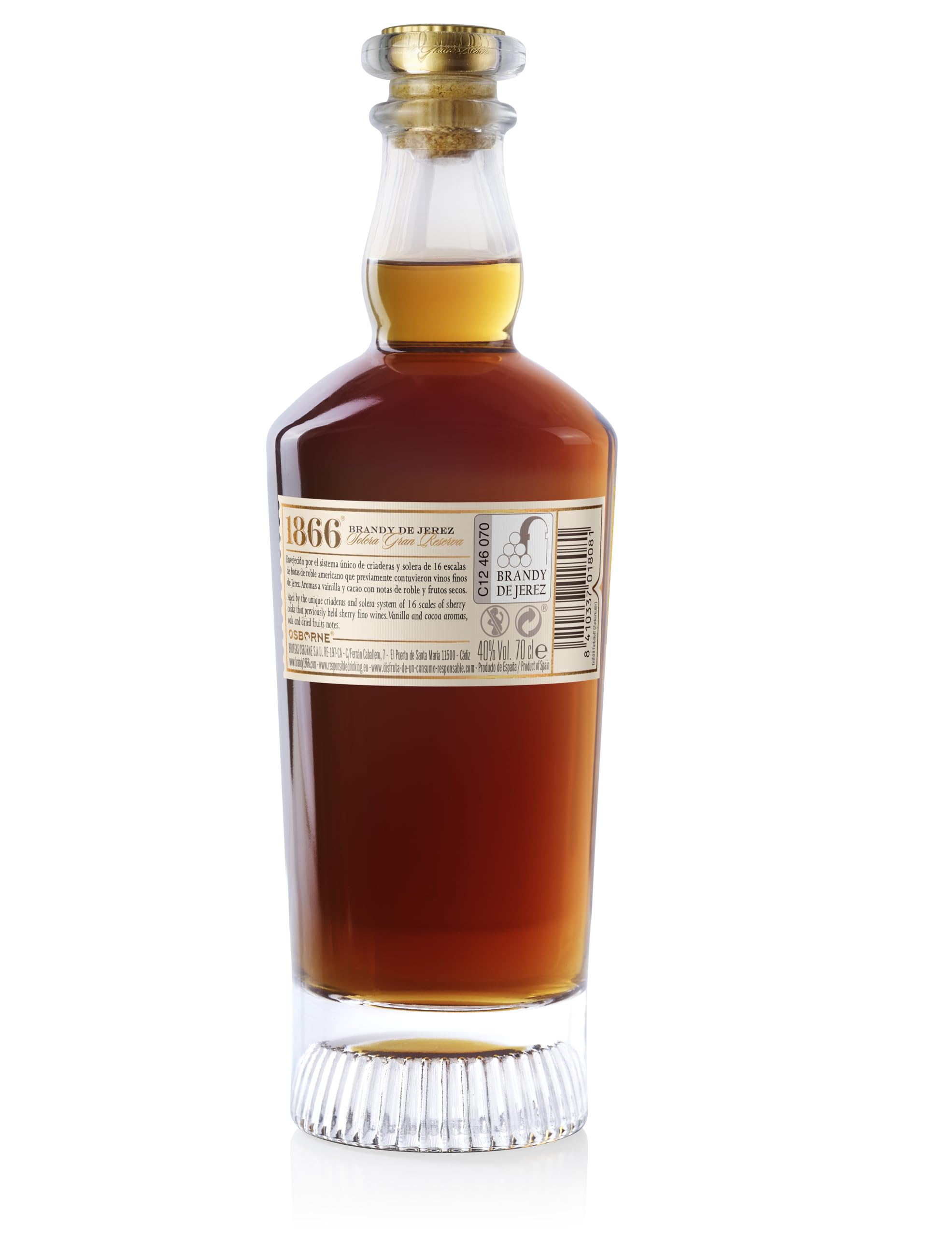 1866 Brandy DO Jerez Solera Gran Reserva - 700 ml con estuche