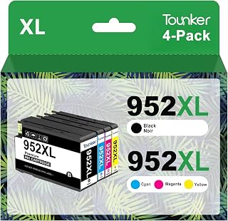 Remanufactured 952XL Ink Cartridges Combo Pack Replacement for HP 952 952XL Ink Cartridges with Updated Chips for OfficeJet Pro 8710 8720 7720 7740 8210 8702 8715 8725 8730 8740 Printer(4-Pack)