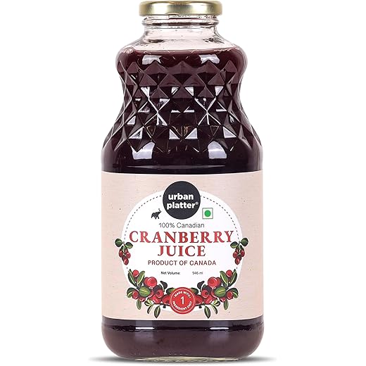 Urban Platter Pure Canadian Cranberry Juice 946ml Unsweeten