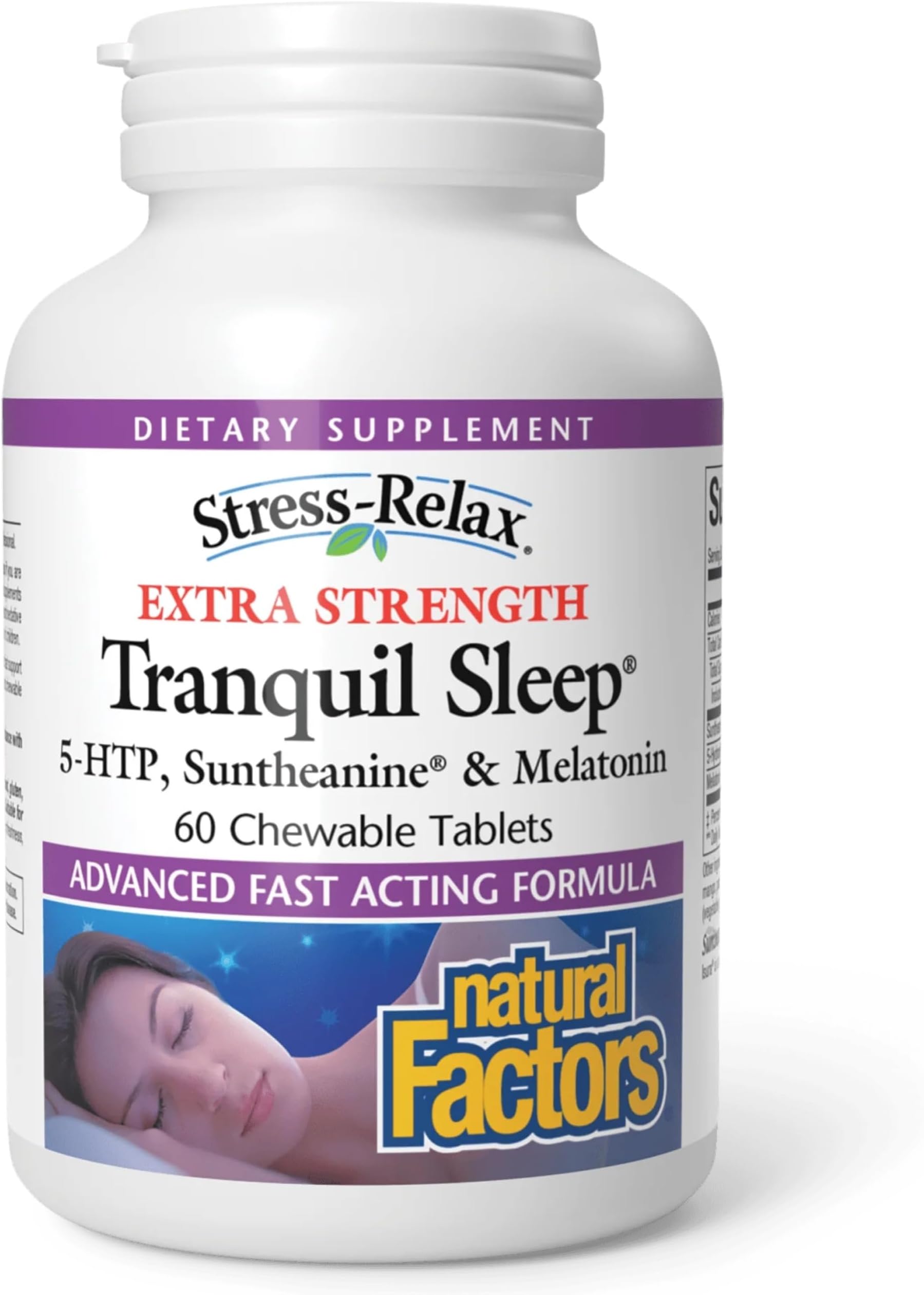 Natural Factors Tranquil Sleep Tropical Fruit 60 Chewable Tablets