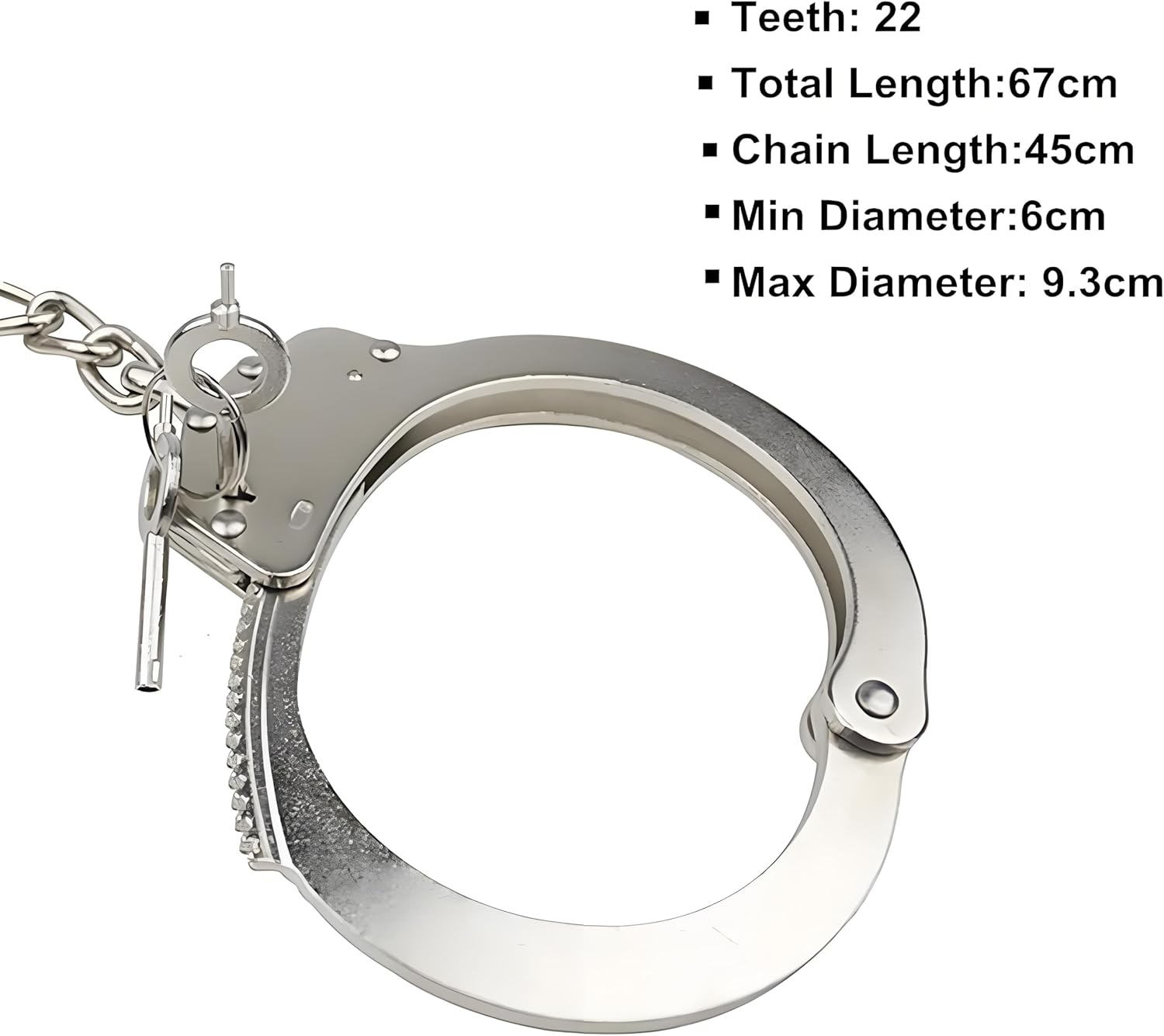 Double Lock Handcuffs, Adjustable Heavy Duty Steel Wrist Cuffs with 2 Keys & Handcuffs Holster in Police Edition Professional Grade