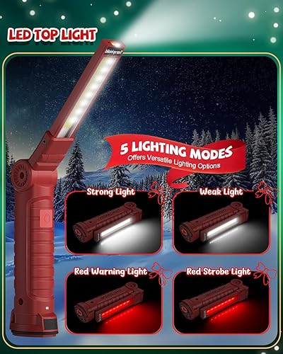 Vista 34 de Coquimbo Herramientas de regalo para hombres, papá, marido, luz LED recargable, accesorios para parrilla, linterna magnética con gancho para colgar