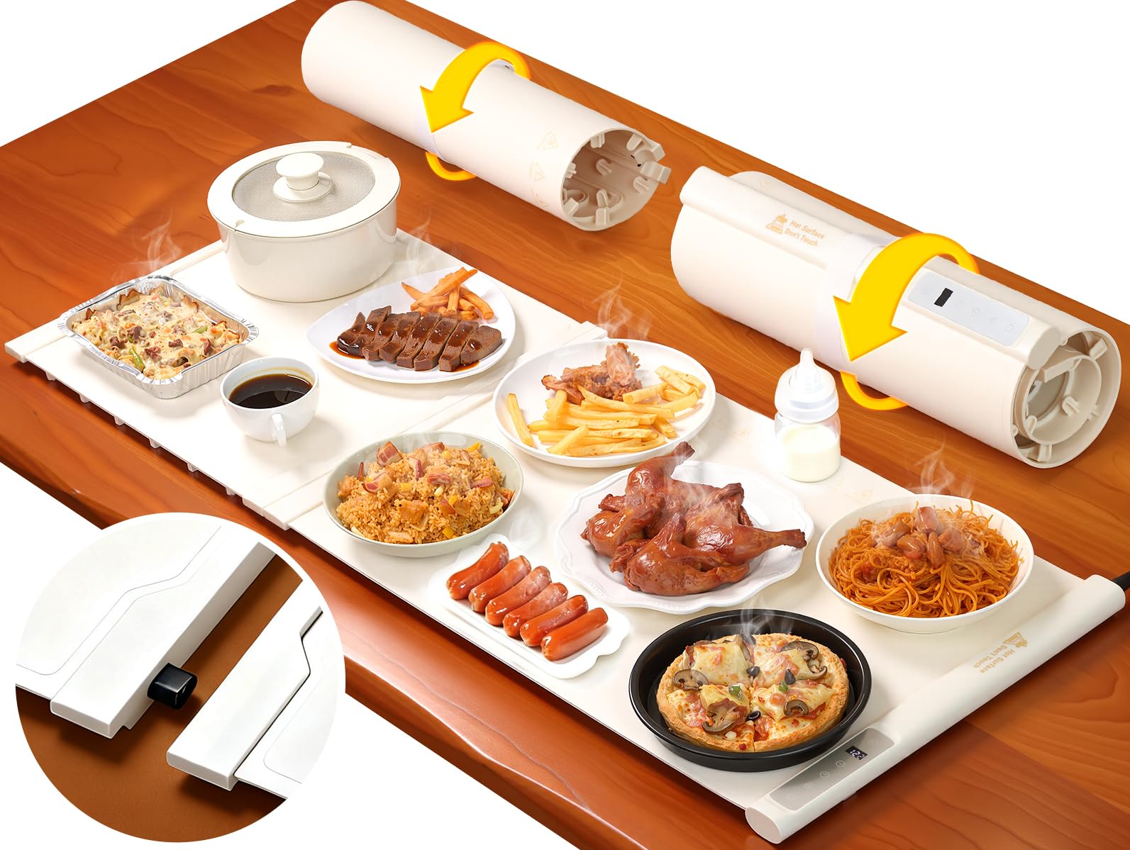 Tapis chauffant de 106,7x40,6 cm avec 7 températures pour les grands buffets