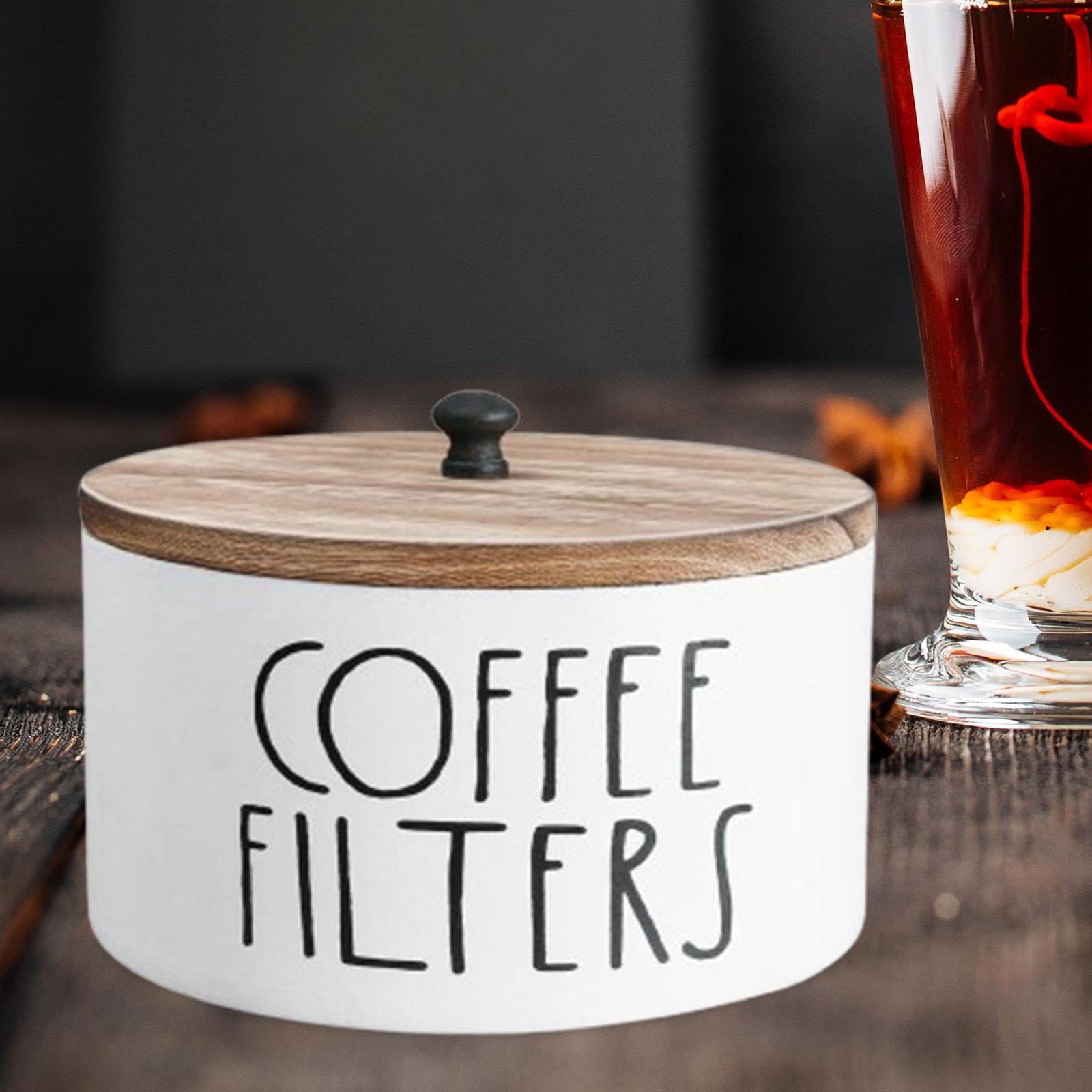 Milageto Kaffeefilterhalter, Kaffeefilterbehälter, Kaffeezubehör, Etui, Aufbewahrungsbehälter, Kaffeefilterpapierständer für die Küche