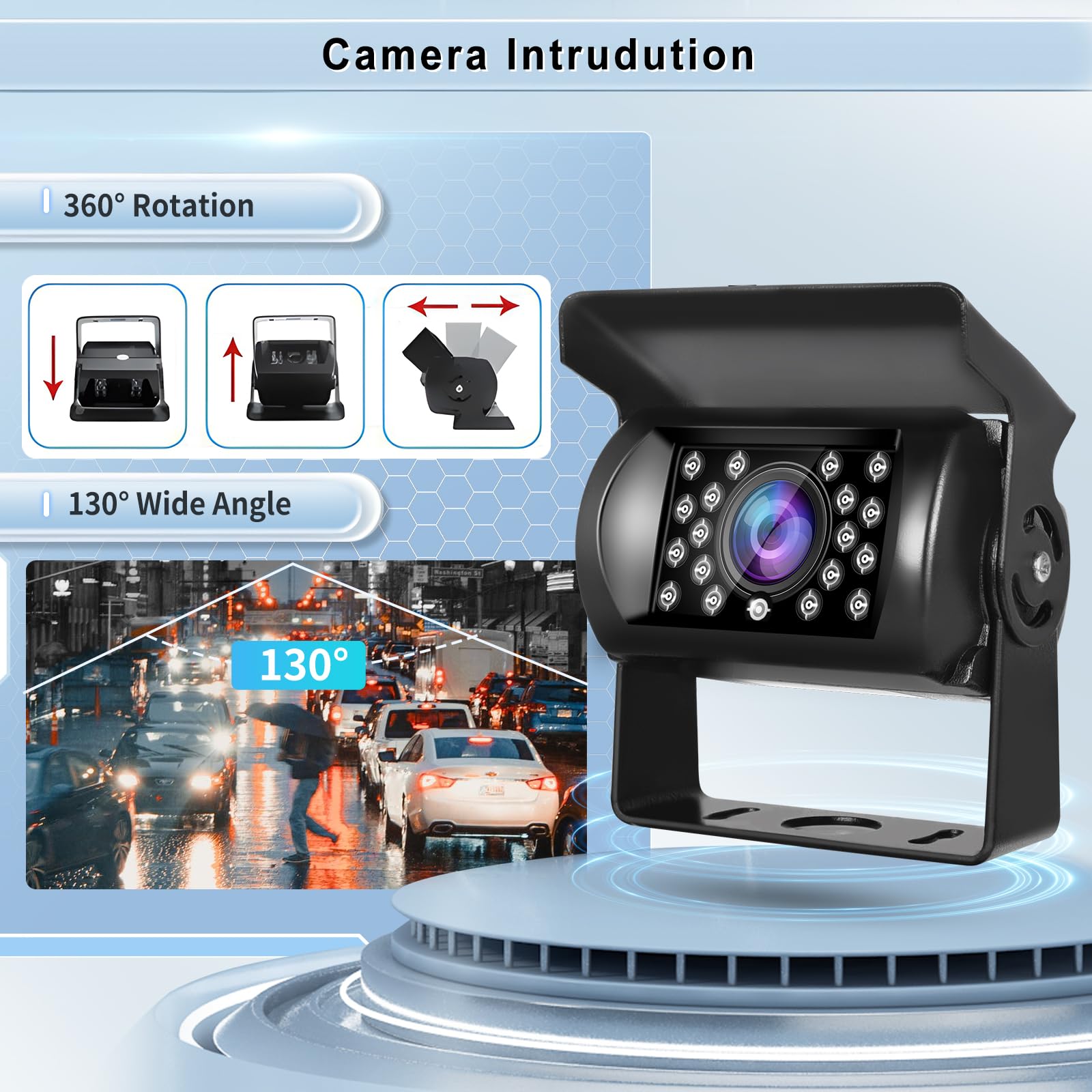 Kit Telecamera Retromarcia Con Monitor LCD 7 Pollici - Impermeabile, Visione Notturna IR, Per Auto, Camion, Camper - Foto 8