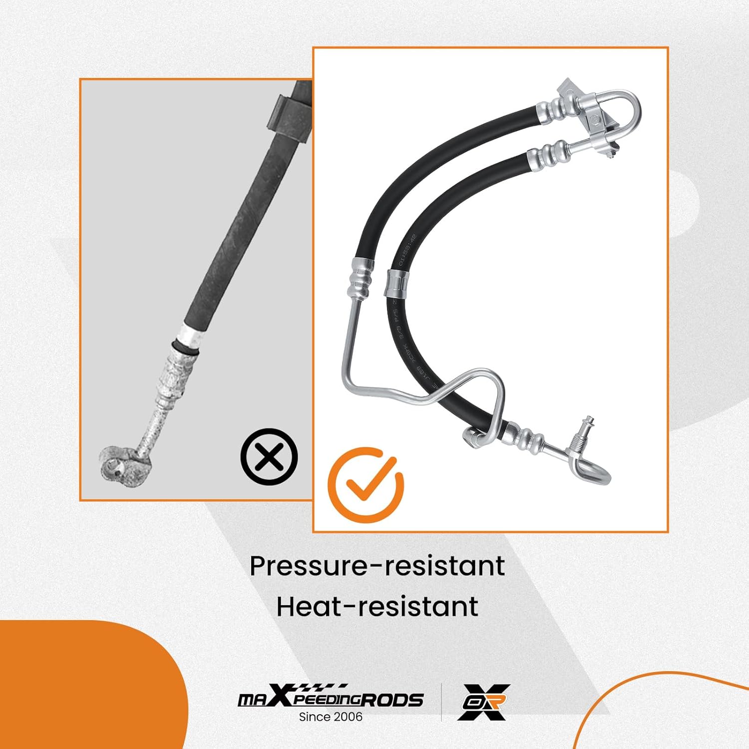 maXpeedingrods Power Steering Pressure Hose Line Assembly for BMW 320i 325i 330i 2001-2006, for BMW 323Ci 328Ci 330Ci 2000-2006, 3401109 32416764726