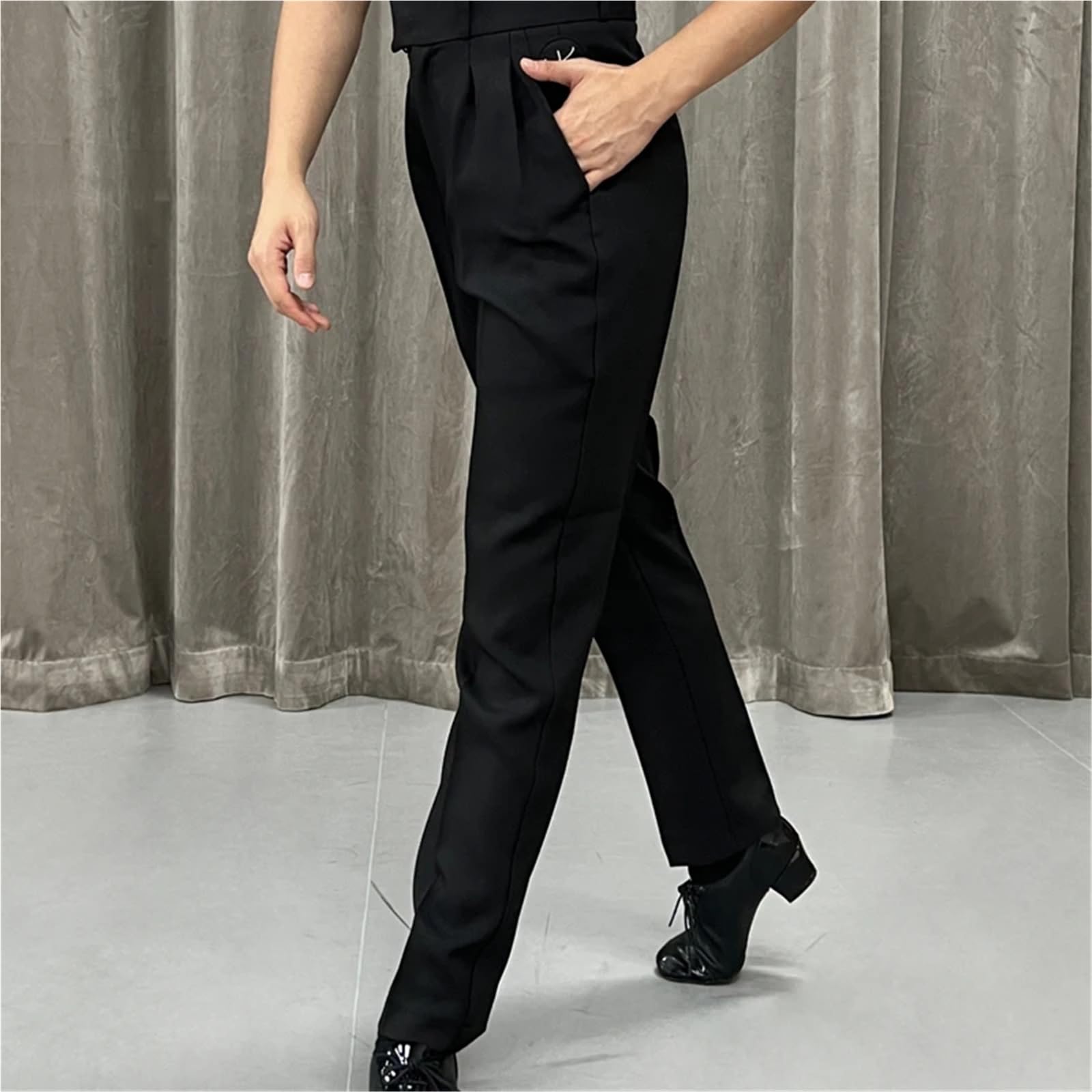 Pantalones de Baile Latino for Hombre, Pantalones actuación for salón Moderno, Traje for chachachá, Samba y Rumba para Hombre, Salsa, Jazz, Danza