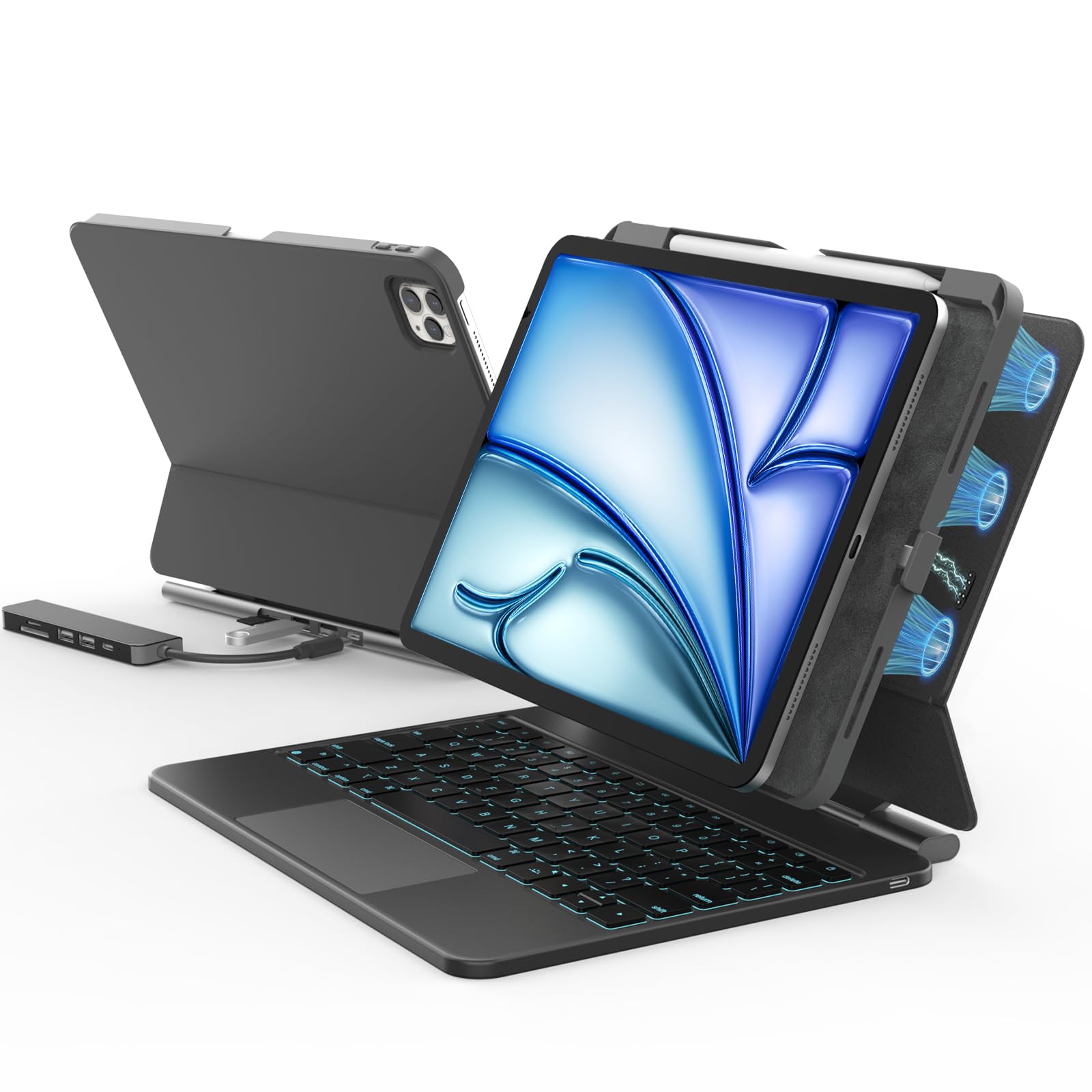 Amazon.com: LAUDTEC Floating Keyboard Case for iPad Air 11 (M4/M3