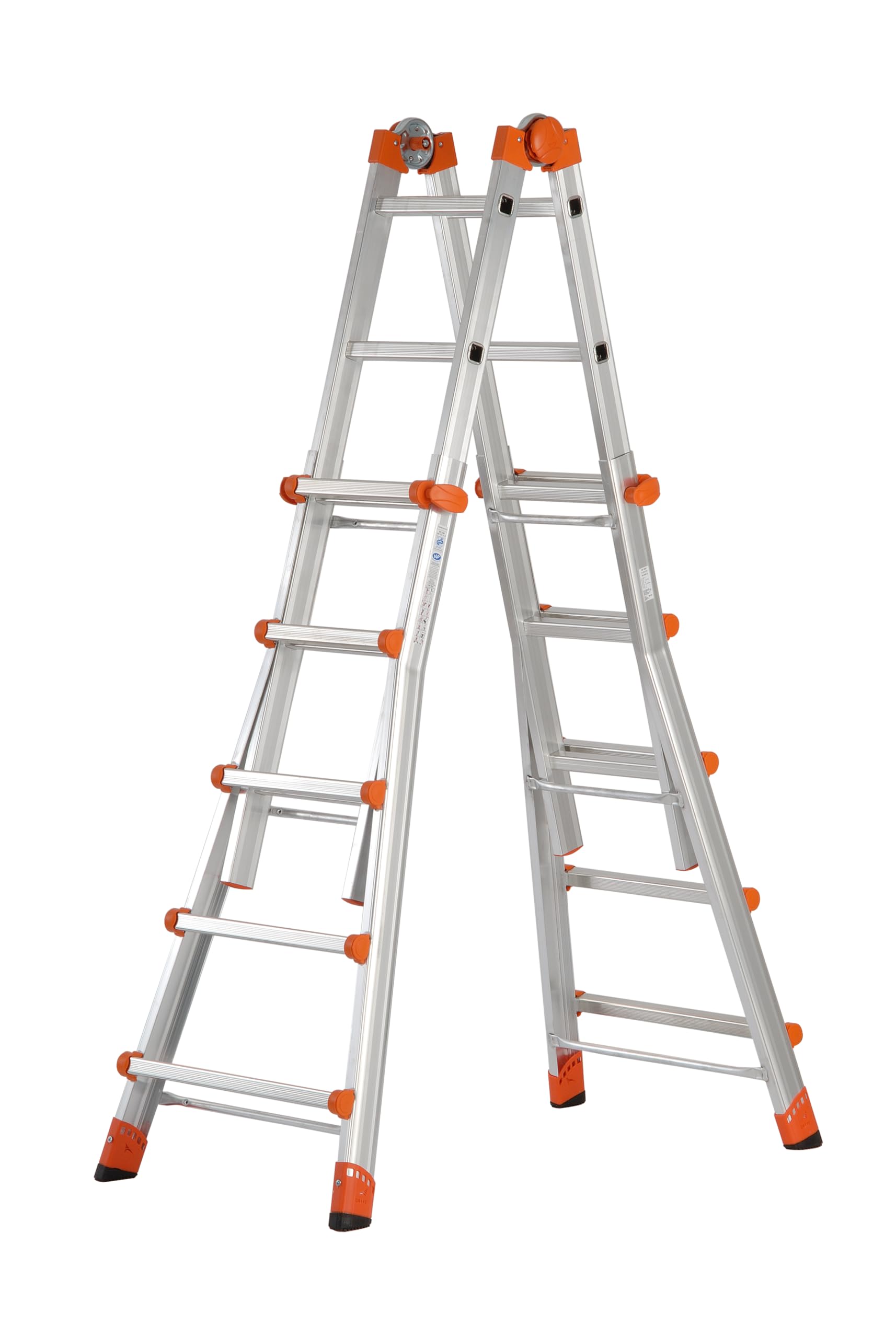 Gierre AL040 Aluminium Telescopic Ladder EN131 (5+5), Black