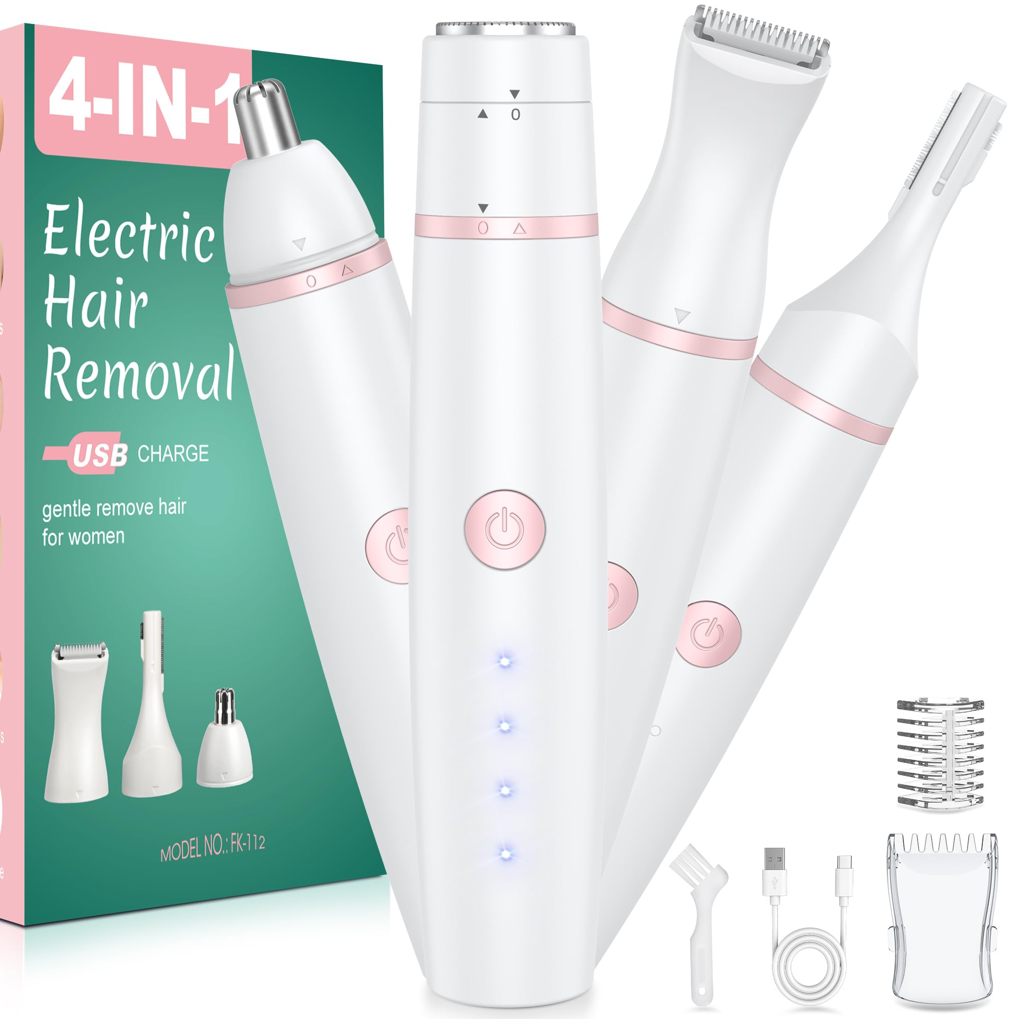 Gesichtshaarentferner für Frauen Nasenhaartrimmer,Rasierer Damen Intimbereich,Intimrasierer für frauen,Damenrasierer Elektrisch Gesichtsrasierer,Augenbrauenrasierer-Gesicht,Bikinizone,Nasen Ohren,USB