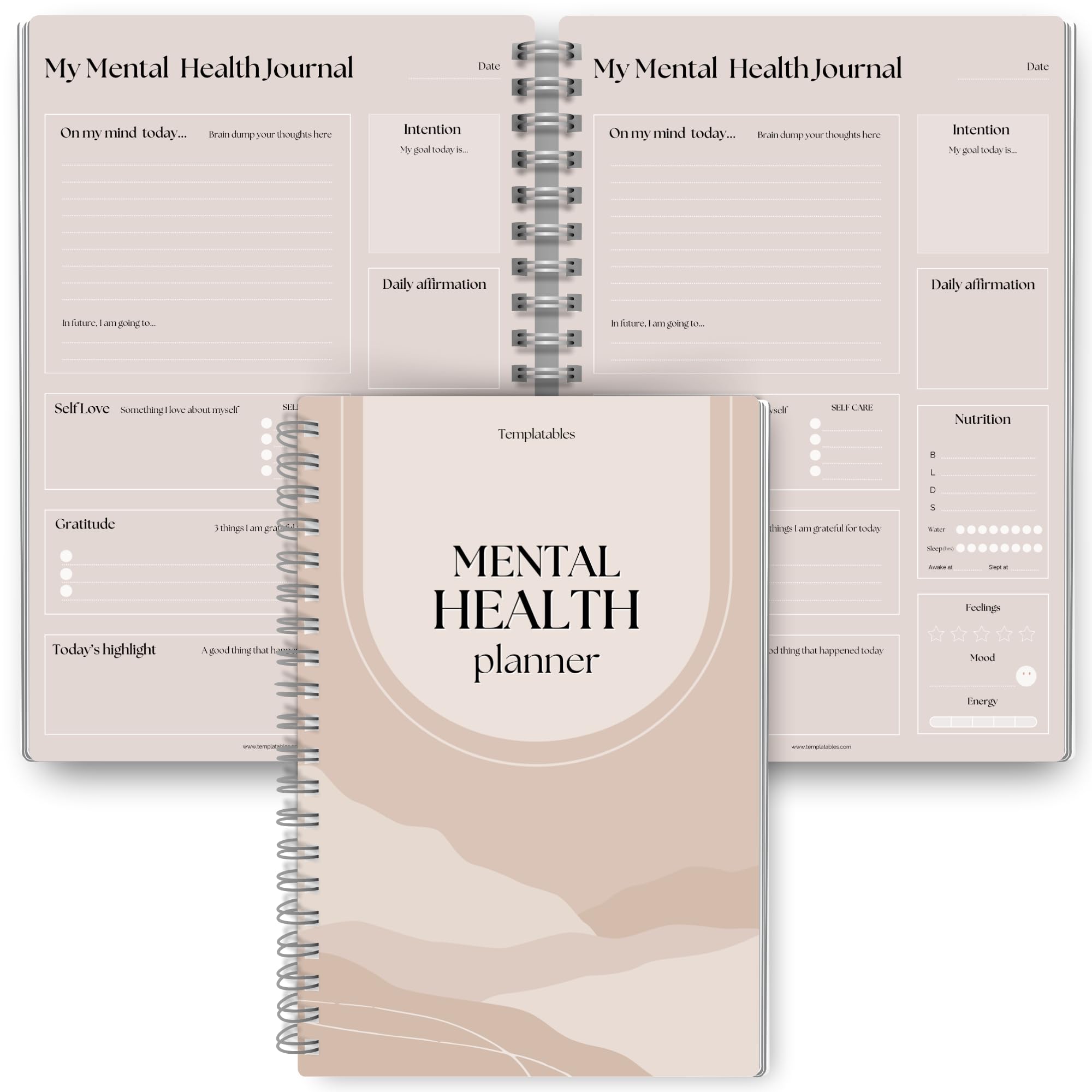 Mental Health Journal Planner, Lux, A5