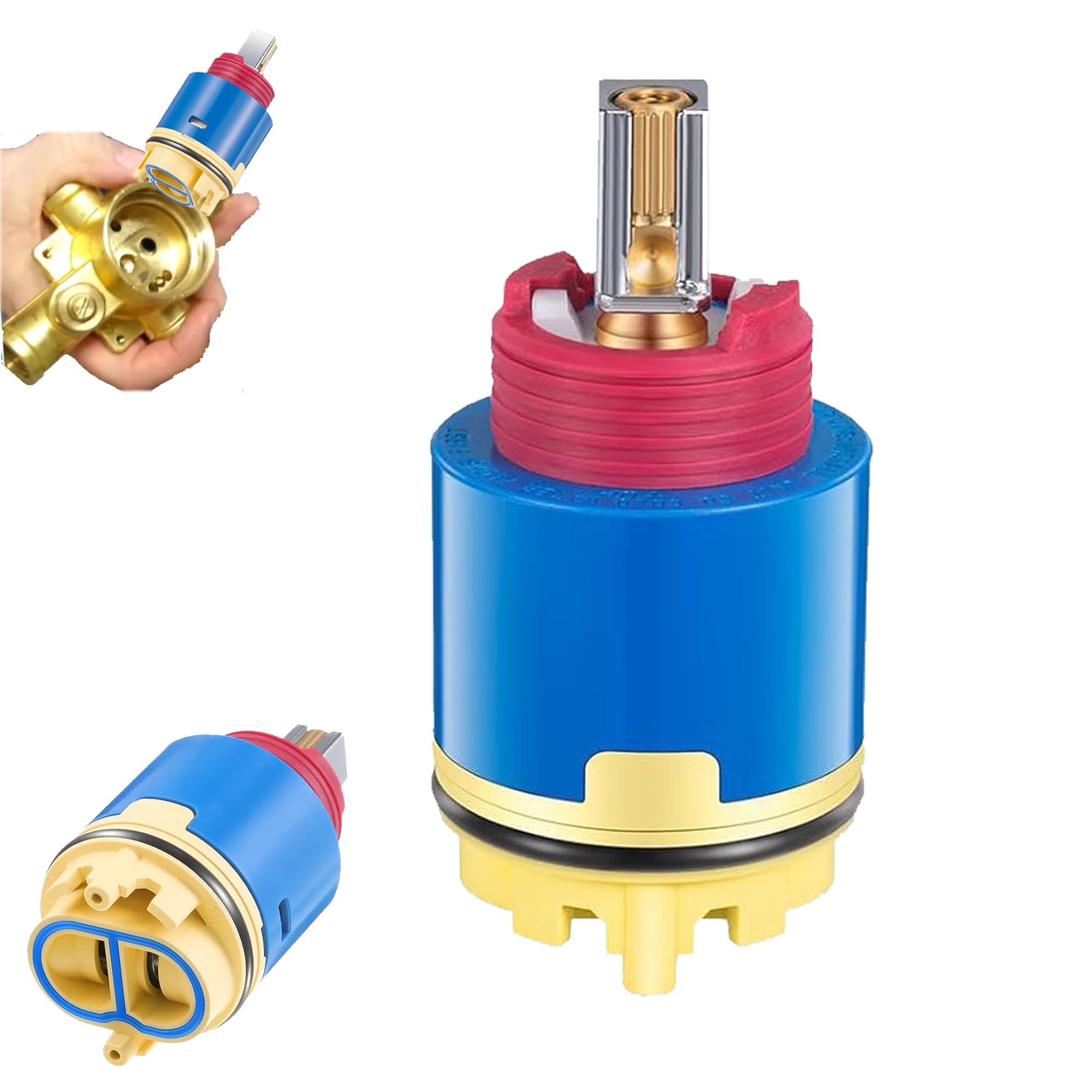 Pressure Balancing Cartridge Replacement for RK7300-CART-3P, Faucet Cartridge Replacement Compatible with Z-7300 Zurn Temp-Gard III Faucets and Shower Valves,Sturdy Core Copper (JH02BJ)