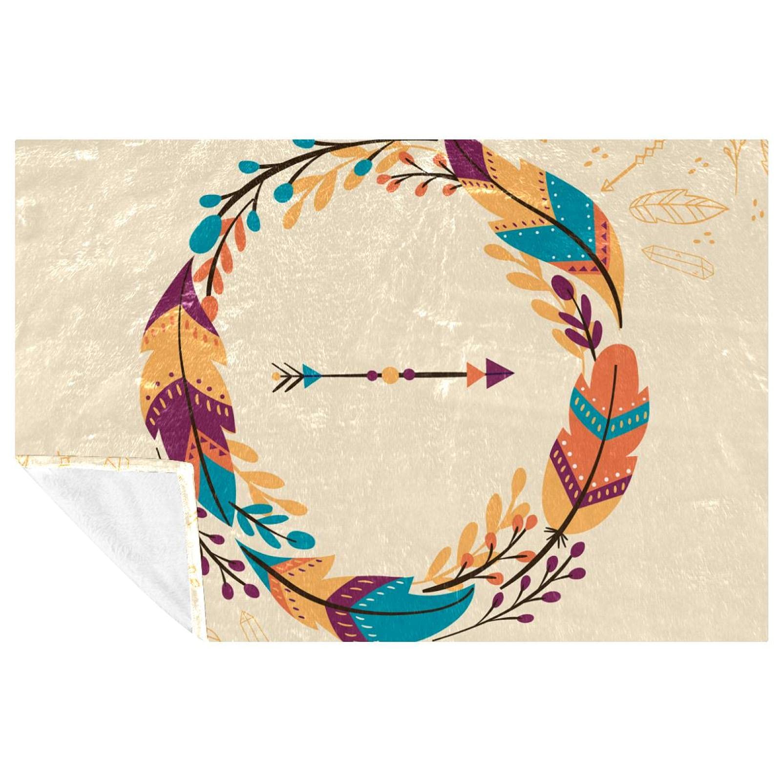 Couverture douce et chaude bohème isolante pour camping et lit