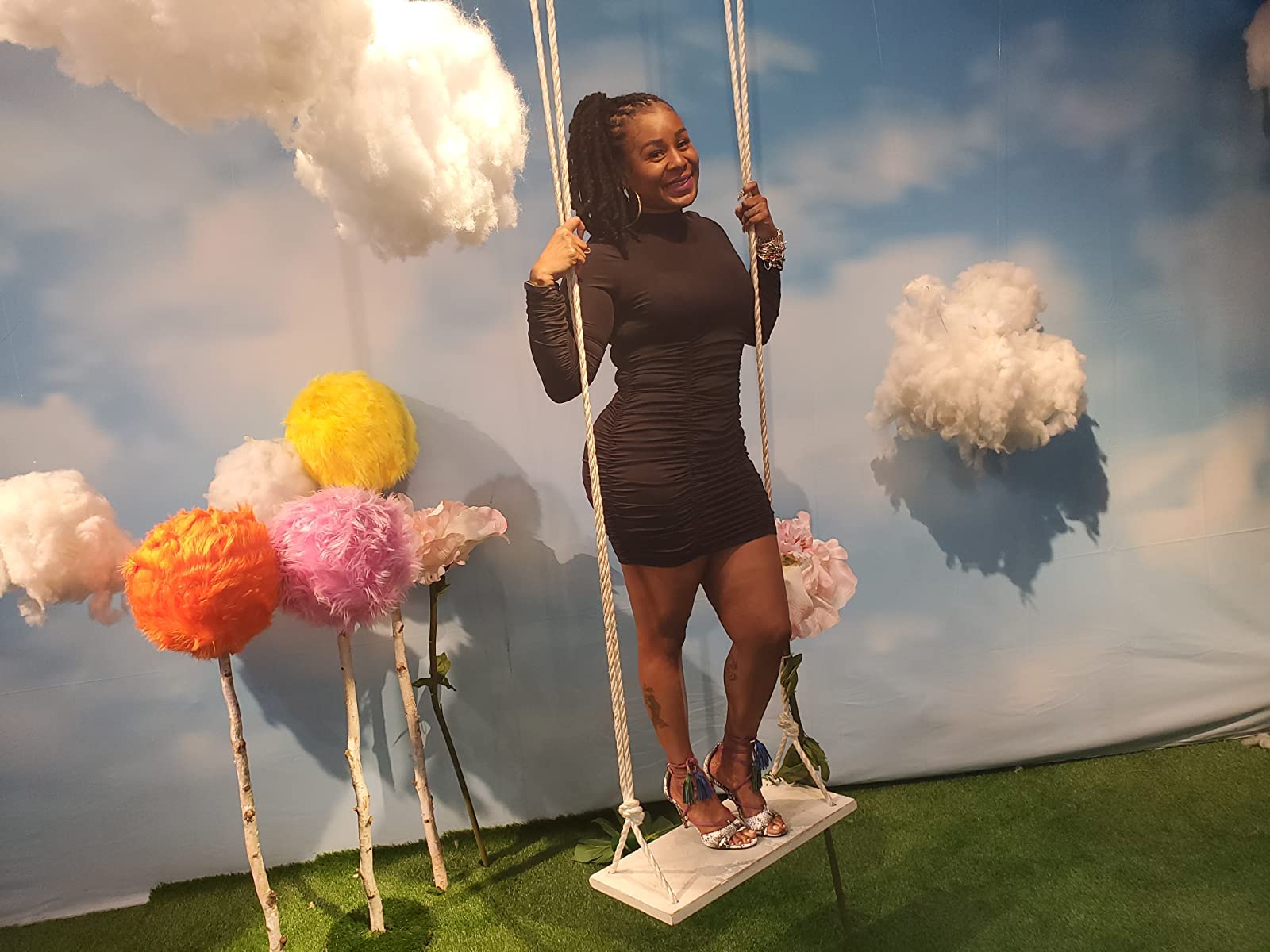 GOKATOSAU Women's Sexy Stand Neck Bodycon Long Sleeve Ruched Club Party Mini Dress