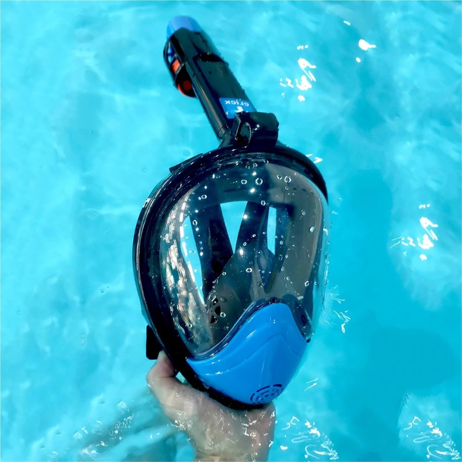 Maschera da Snorkeling Maschere da Snorkeling integrali con Vista panoramica, antiappannamento e antiperdita, per Nuoto, Snorkeling, subacquee Maschera Subacquea(Regular- Green,S/M)