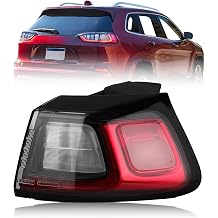 LED Tail Lights Compatible with 2019 2020 2021 2022 2023 Jeep Cherokee Taillights Rear Outer Rear Tail LIght Assembly CH2805119 68275958AF Right Passenger Side