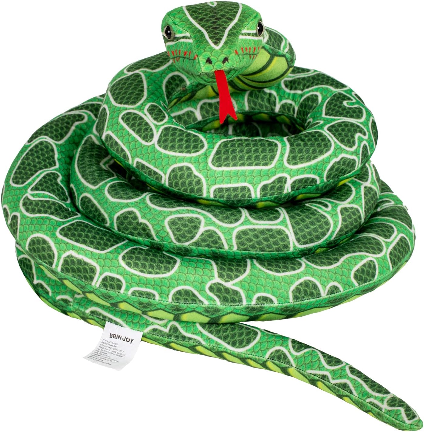 Giant Snake Stuffed Animal, 149 inch Large Lifelike Jumbo Animal Plush Toy for Kids, Curving Huge Snake for Boys & Girls Gift on Birthday Baby Shower Party