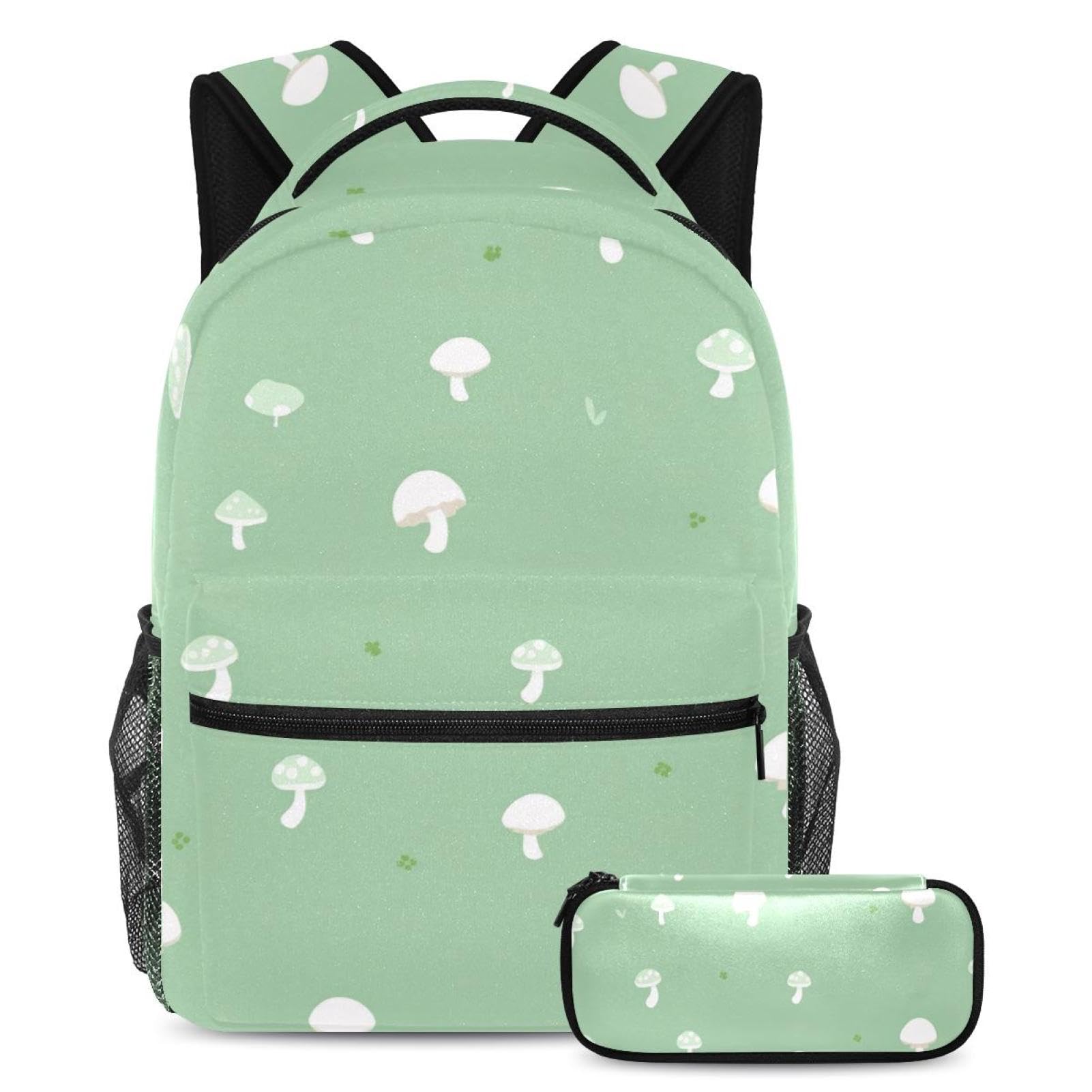Sac à dos avec trousse à crayons intégrée motif champignon de 40cm - 7
