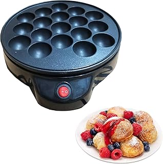 Ebelskiver Maker - Electric Non-stick Baker for Making Takoyaki Ebelskiver plus Octopus Balls, Aebleskivers, Donut Holes and Cake Pops, Unique Danish Pancakes, Unique Dessert Treat or Baking Gift