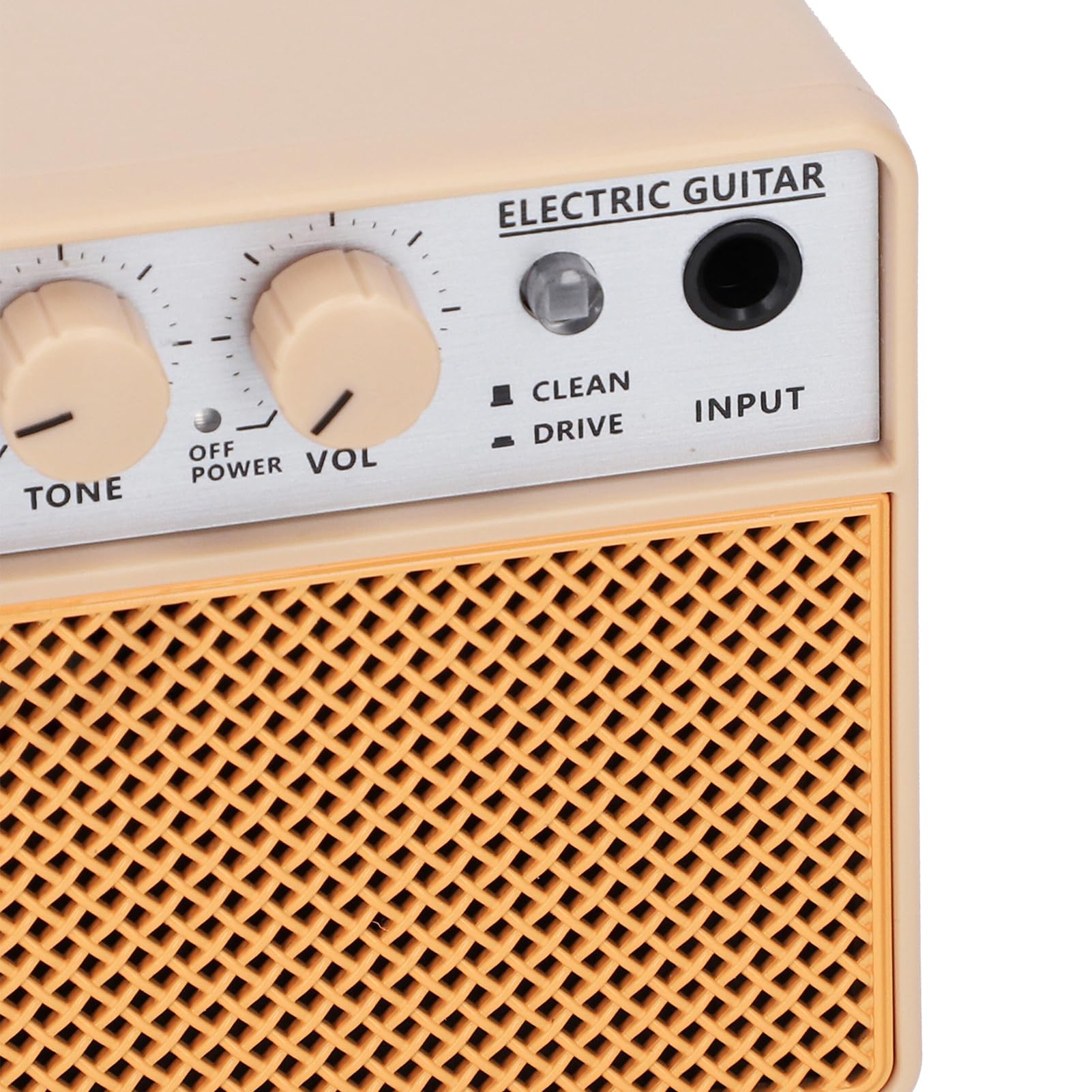 10W Mini-Bass Verstärker, Wiederauf Ladbarer E-Gitarren Verstärker mit 2x5W Lautsprechern, Clean & Drive-Kanälen, 4H Spielzeit, BT/Aux-Eingänge, Kopfhörer Buchse, für den Innen