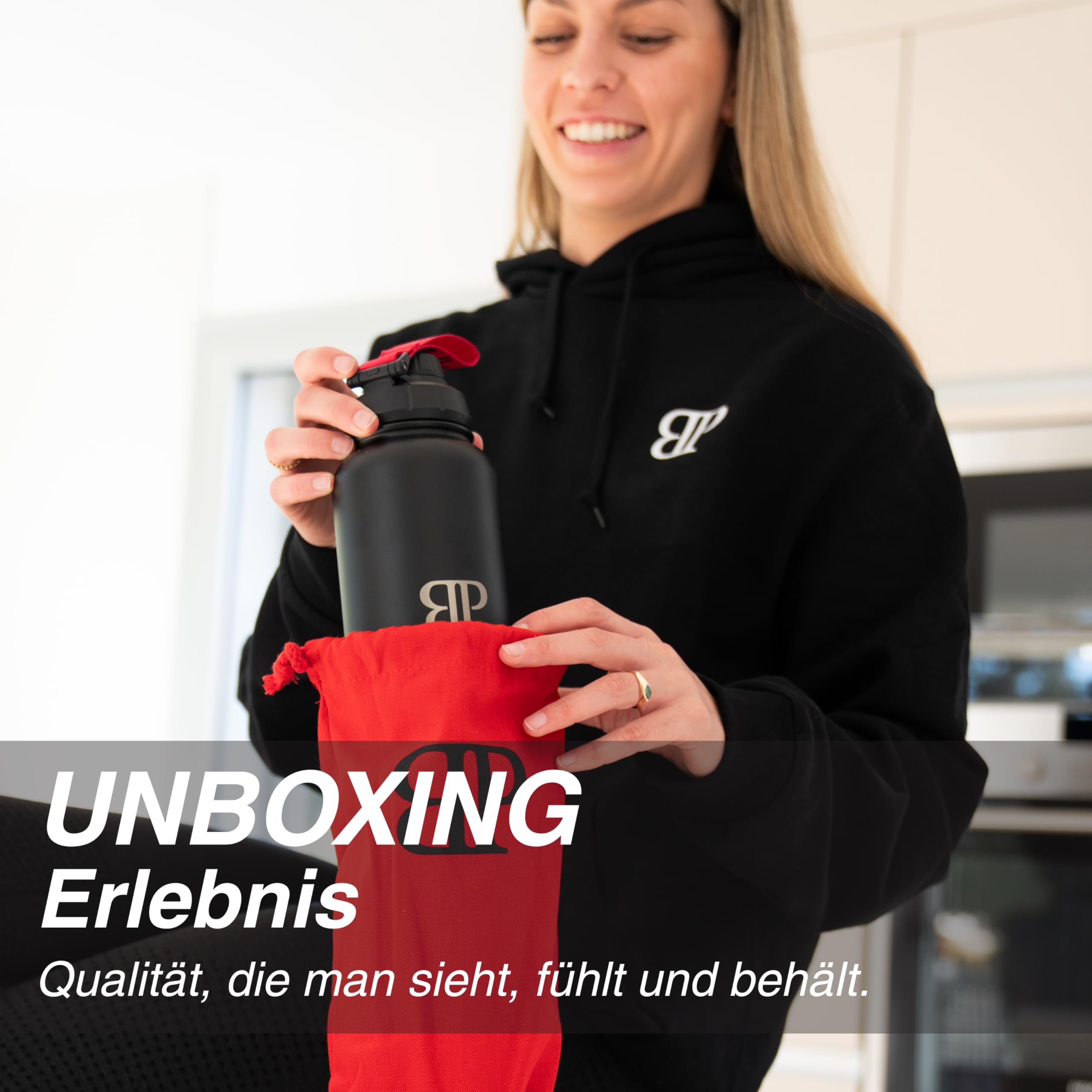 Edelstahl Flasche – 1200ml Protein Shaker | Doppelwandig, BPA-frei, Auslaufsicher | 48h Kalt & 24h Warm - Fitness, Sport, Outdoor