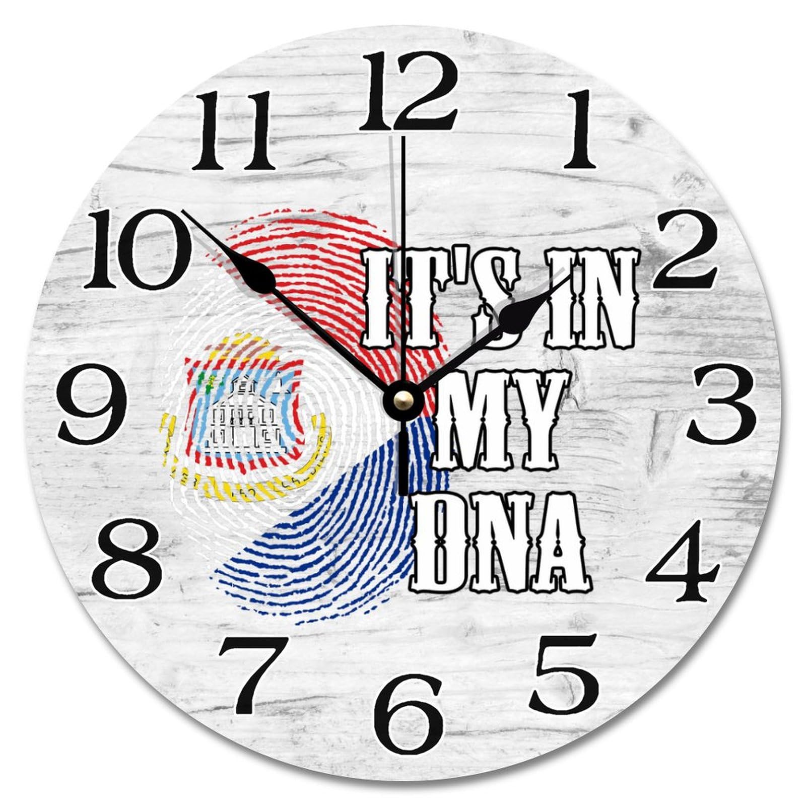 Horloge en bois Sint Maarten It's in My DNA décoration fierté patriotique