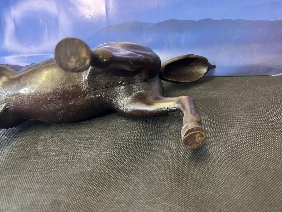 Amazon.co.jp: 鉄製【馬】縁起物オブジェ置物上手く行くうまくいく鉄器