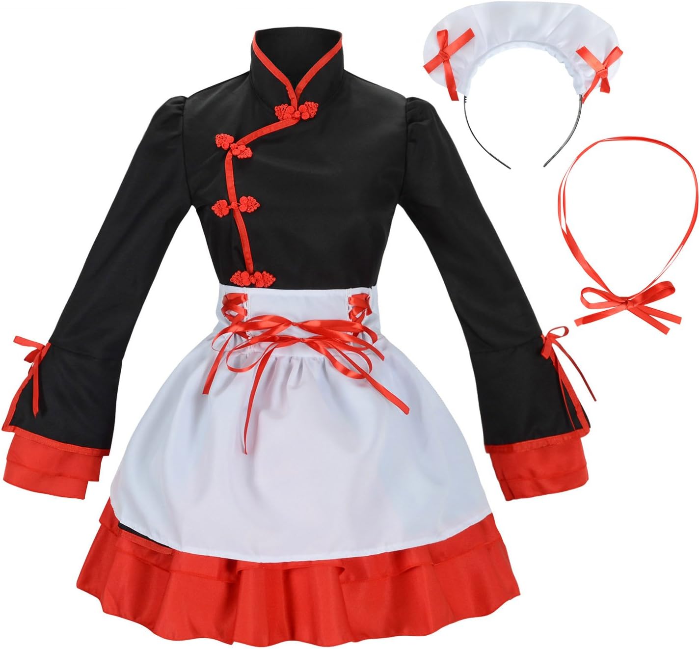 Sheface Women's Cosplay Lolita Fancy Dress French Maid Costume