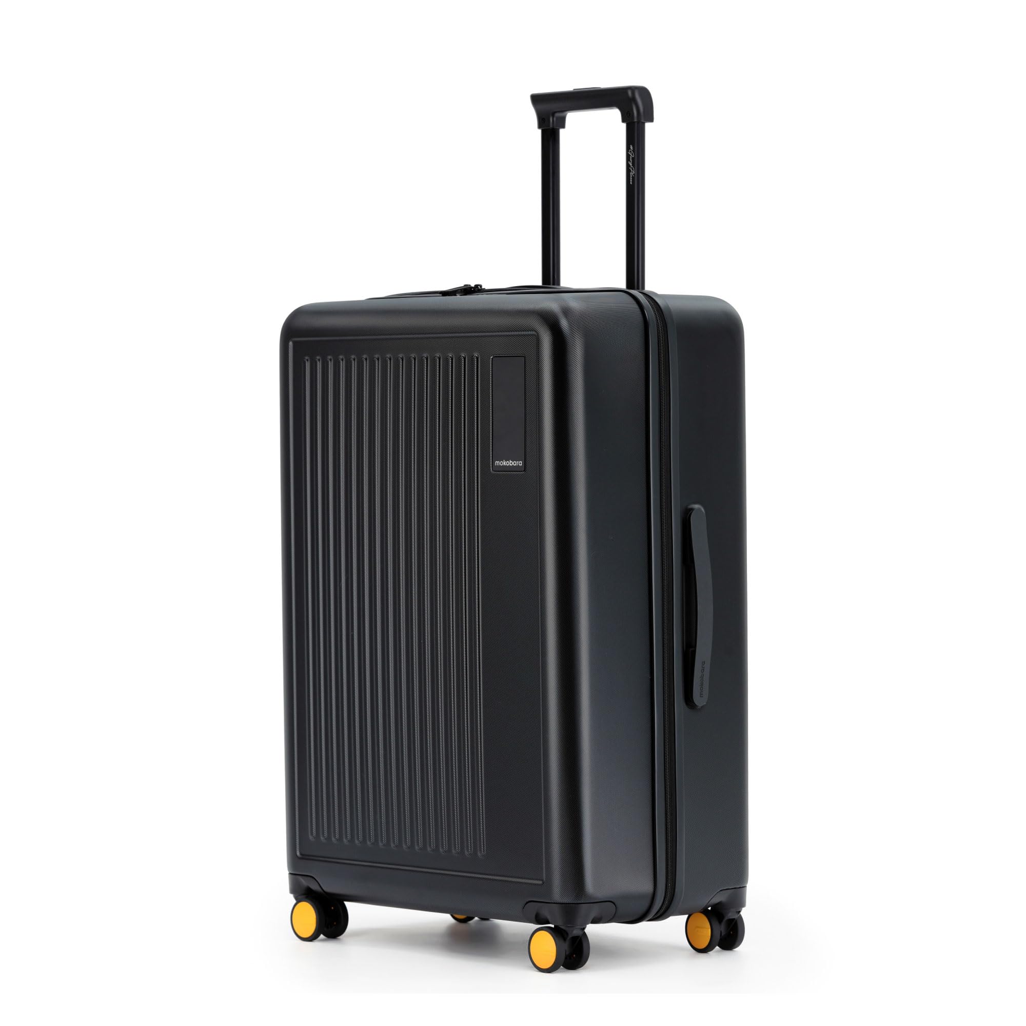 Transit Luggage Checkin Large|100 Liters Capacity Polycarbonate Hardshell|8 Hinomoto Wheels TSA Approved Lock|for Extended Trips | Black | Money Moves