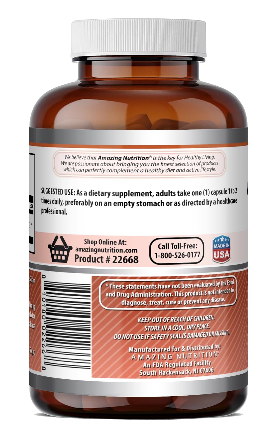 Amazing Formulas L-Lysine 500 Mg Amino Acid Supplement | Capsules | Gluten-Free | Made in USA (1 Pack | 250 Count) — Amazon image 3