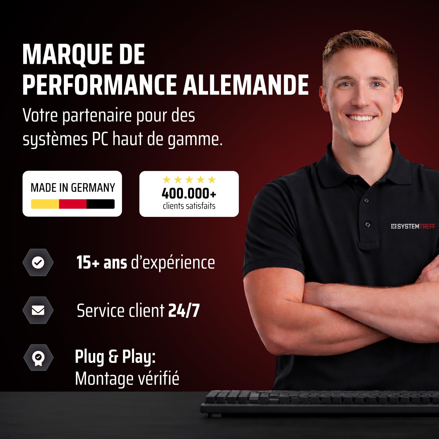 SYSTEMTREFF PC Gamer High-End AMD Ryzen 7 7800X3D 8x5GHz | AMD Radeon RX 9070 XT 16Go DX12 | 1To M.2 NVMe | 32Go DDR5 RAM | Windows 11 | Ordinateur de Bureau pour Les Joueurs, Les Gamers & Streamer
