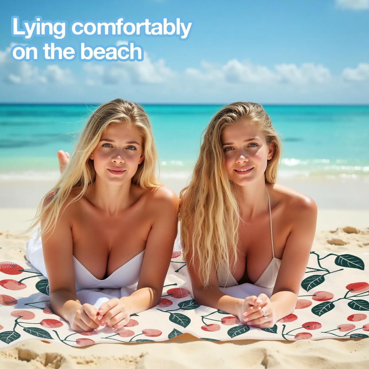 4 Pack Towels for Bathroom, Beach Towel, Microfiber Lightweight Beach Towels Oversized, Towel Accessories Vacation Necessities for Pool Swim Camping Travel Bath Birthday Party 32x71 in, Orange Cherry