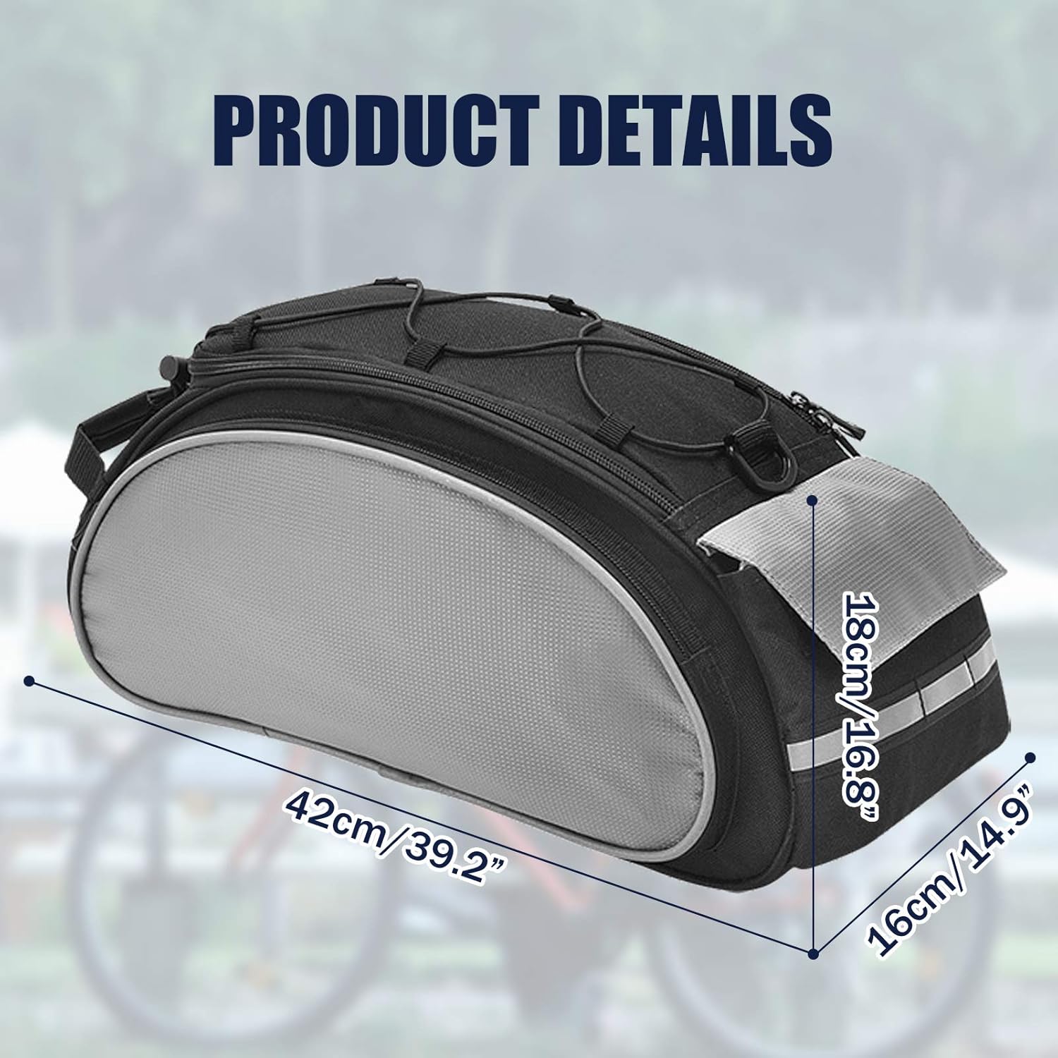 BAIGIO Bike Pannier Bag Bicycle Rear Seat Trunk Bag Cycle Storage Pouch