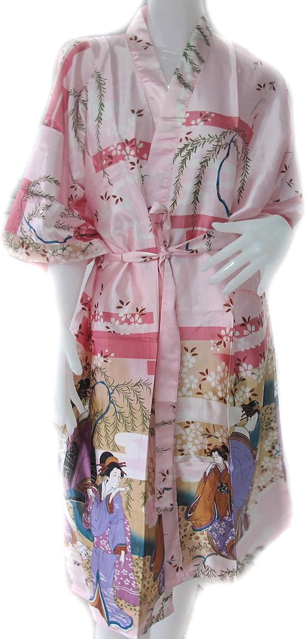 JAPANESE TRADITION BATHROBE FOR WOMEN'S SOFT SILK FABRIC ROBE - (FREE SIZE)