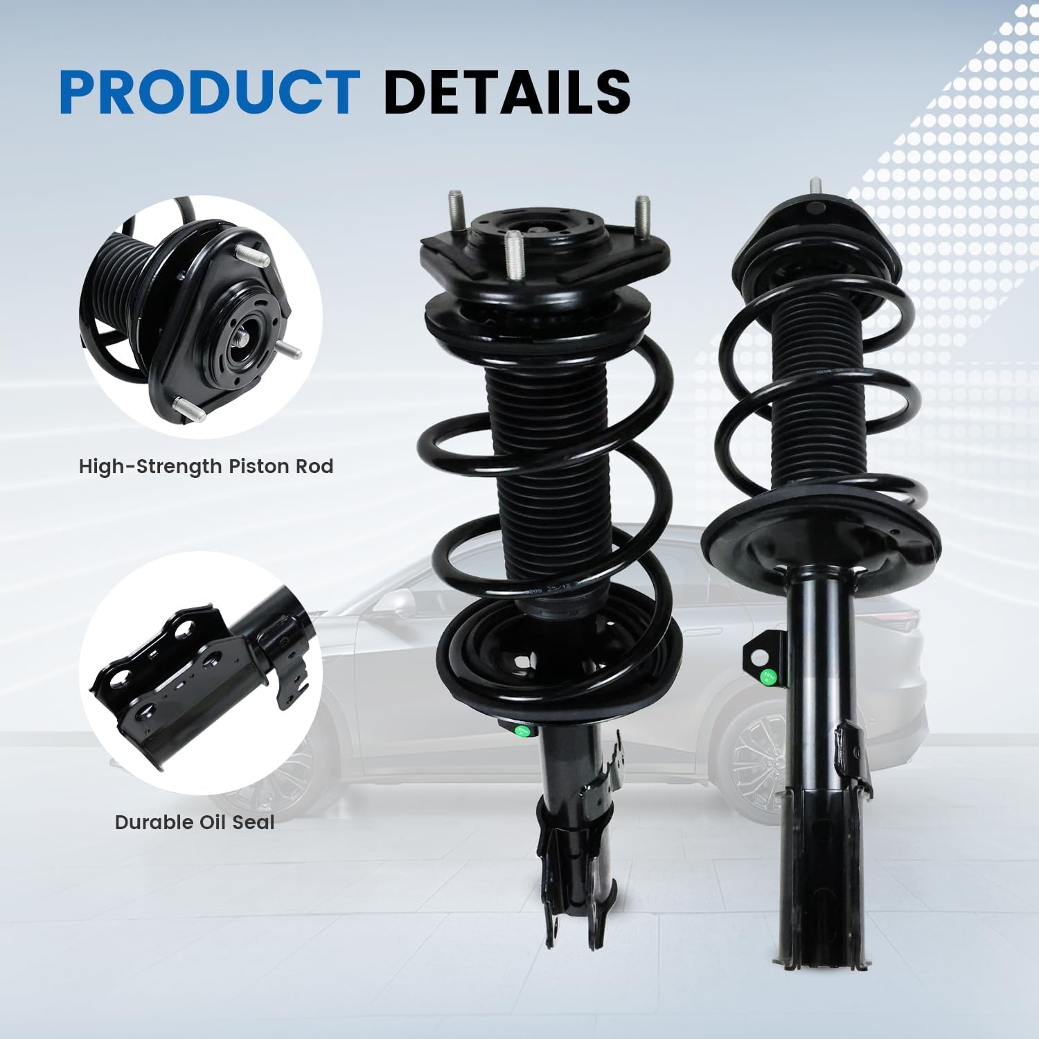 Front Shock Absorbers Complete Struts for 2009 2010 2011 2012 2013 Toyota Corolla 1.8L L4, 2011 2012 2013 Toyota Matrix 1.8L L4 Shocks Assembly w/Coil Spring Suspension Kit Replace 472598 472597 2PCS