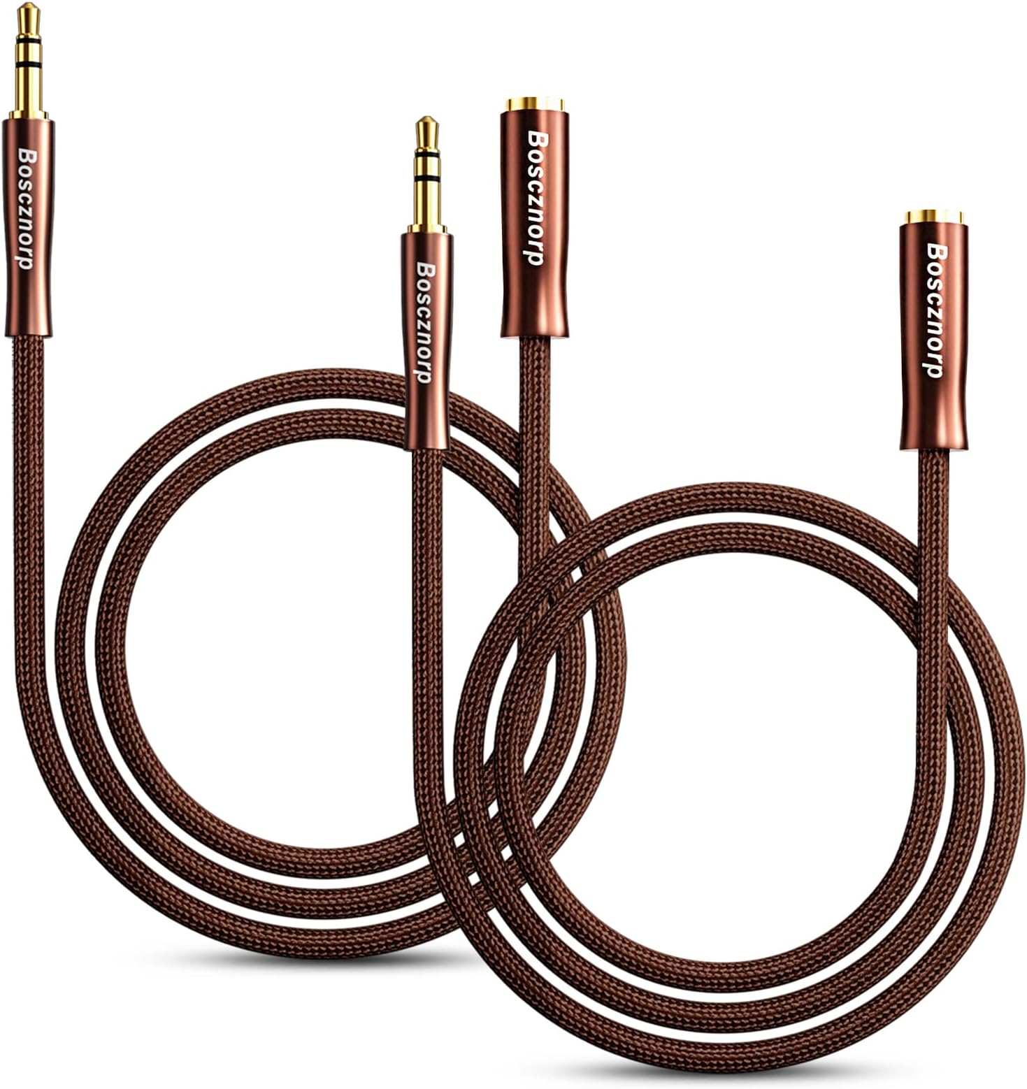 Cable Matters 2Pack Headphone Extension Cable 6 ft (3.5mm