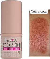Stick 3 em 1 Blush + Batom + Sombra FPS 95 Terracota LoveUp 8g