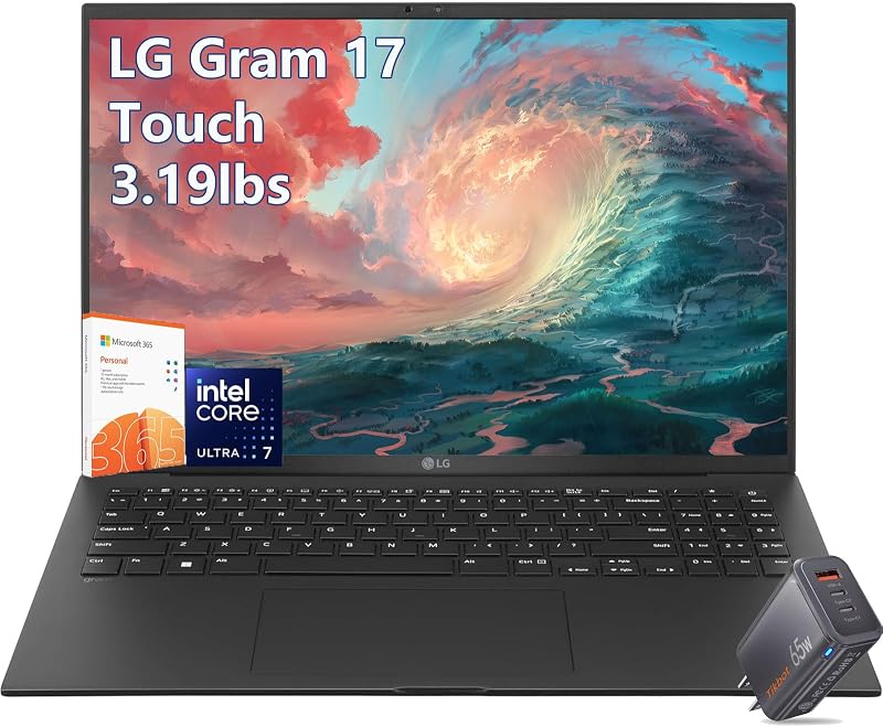 gram Laptop-17 inch Touchscreen 2.5K - Procesador Intel Core Ultra 7 -32GB RAM| 1TB SSD -Windows11 Pro -Backlit Keyboard - 2025 AI PC Copilot -Ultra Thin Lightweight -Business Work