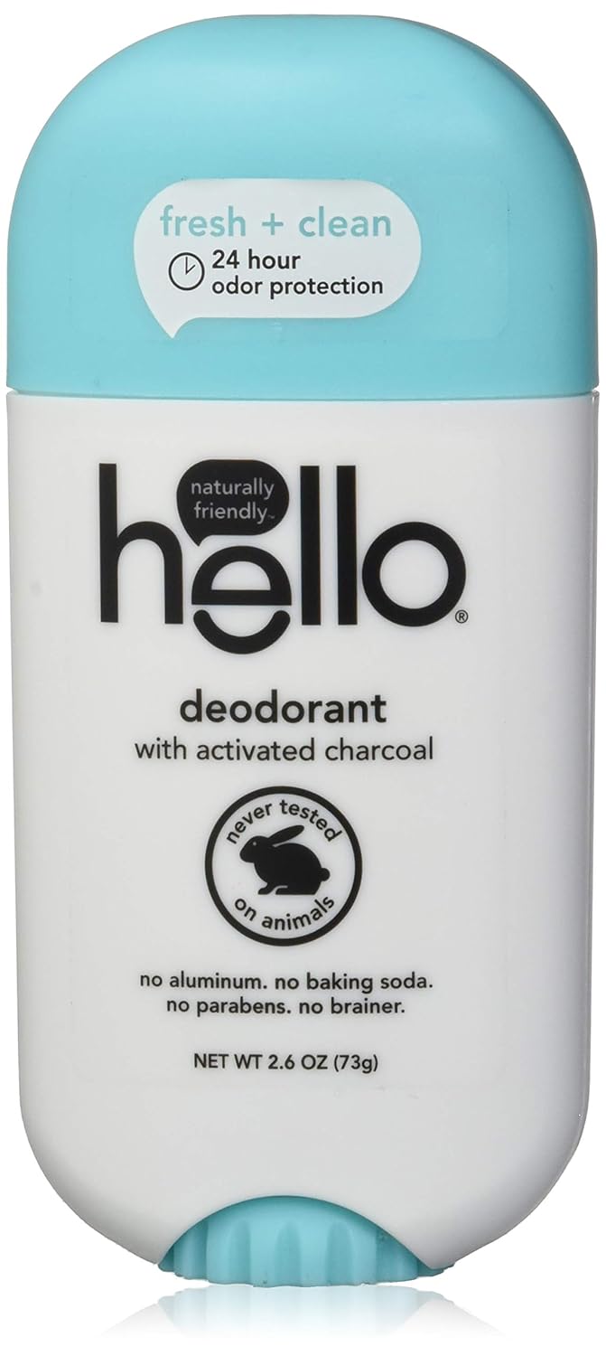 HELLO Clean and Fresh Deodorant with Activated Charcoal, 2.6 OZ HELLO Clean and Fresh Deodorant with Activated Charcoal, 2.6 OZ