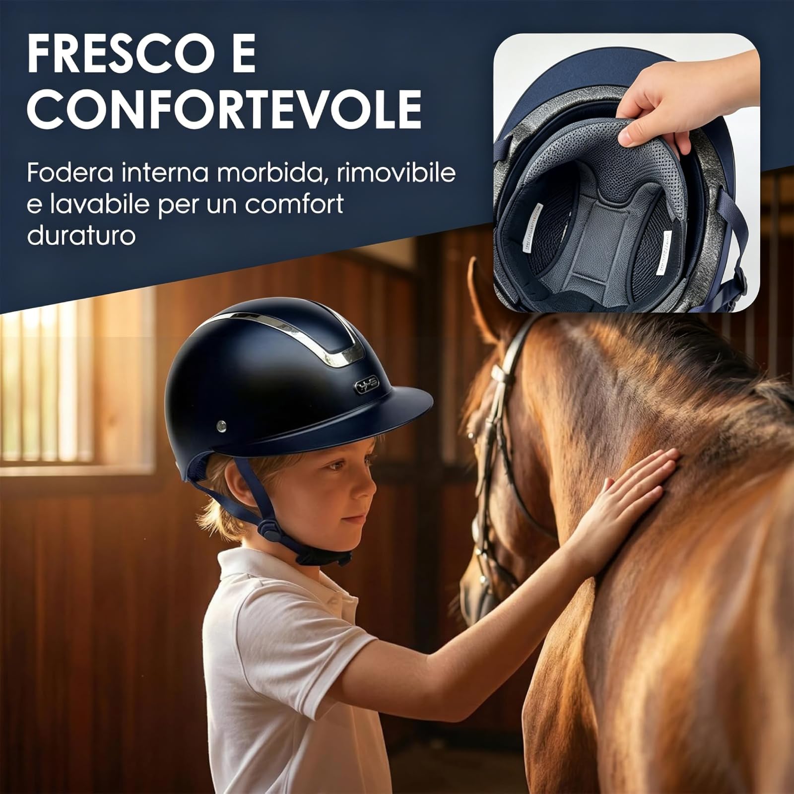 Casque d'équitation Enfants 48-52 cm Plein air Sports