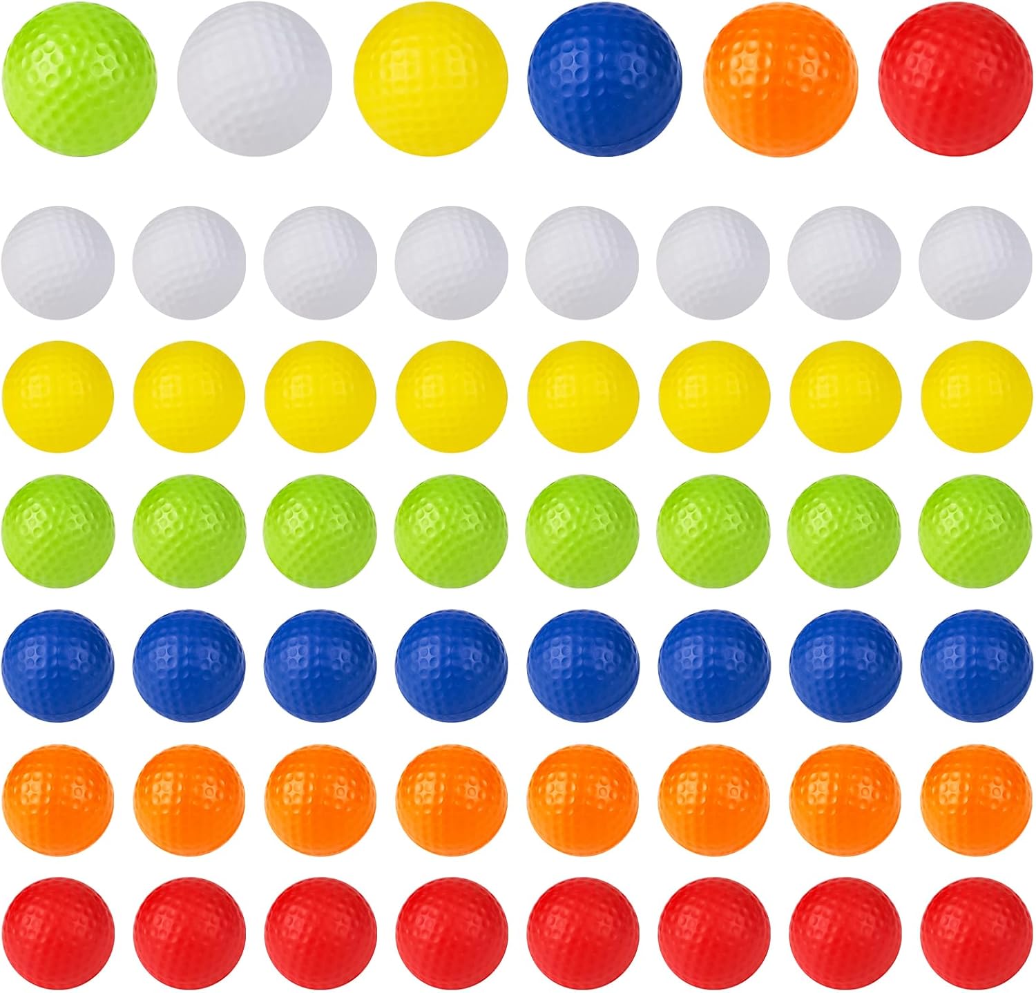 REHALY 108 Pcs Foam Golf Practice Balls Bulk, Realistic Feel Flight Training Balls, Soft Foam Golf Balls for Backyards Swing Practice Driving Range Indoor Outdoor Training