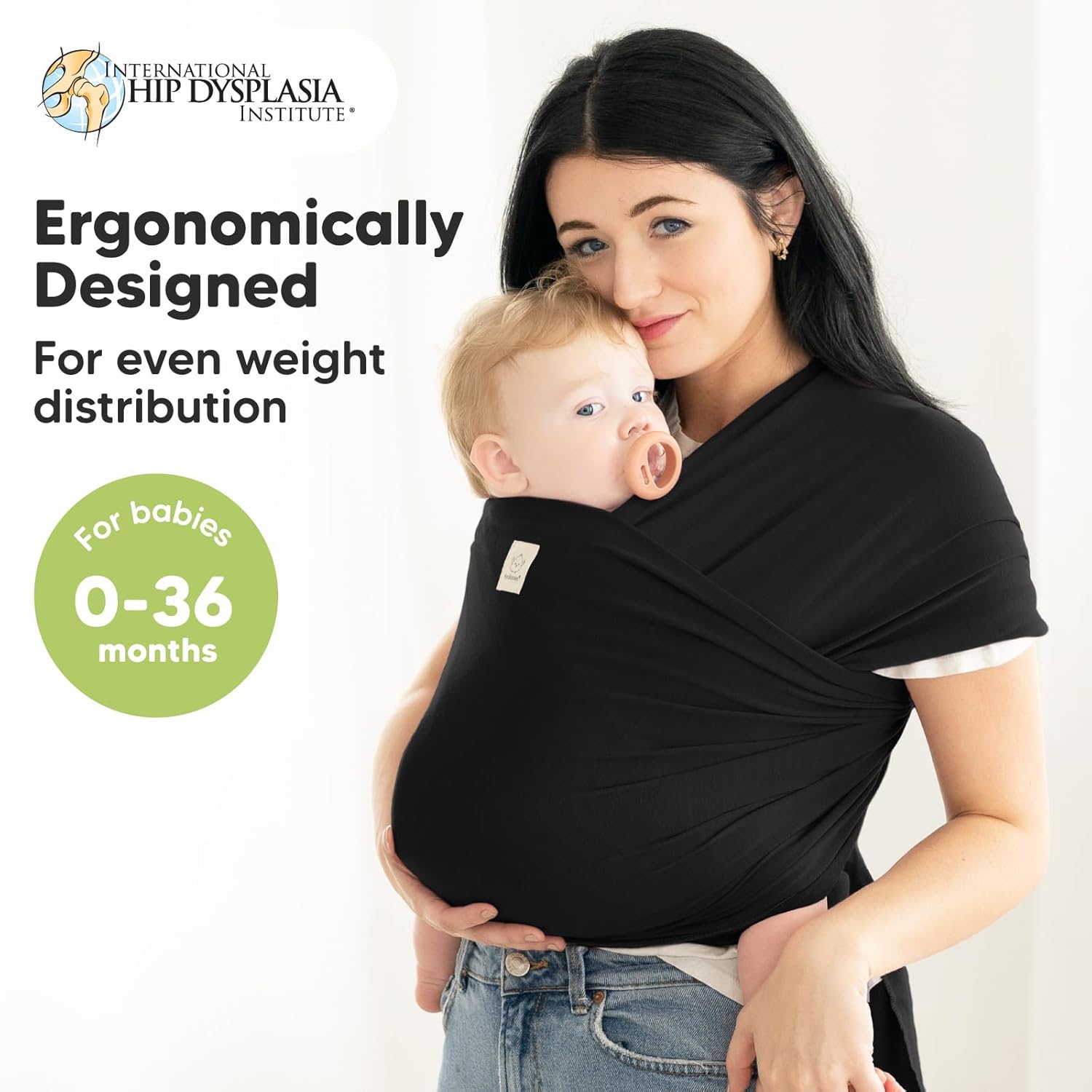 KeaBabies Baby Wrap Carrier - All in 1 Original Breathable Baby Sling, Lightweight,Hands Free Baby Carrier Sling, Baby Carrier Wrap, Baby Carriers for Newborn, Infant,Baby Wraps Carrier (Trendy Black)