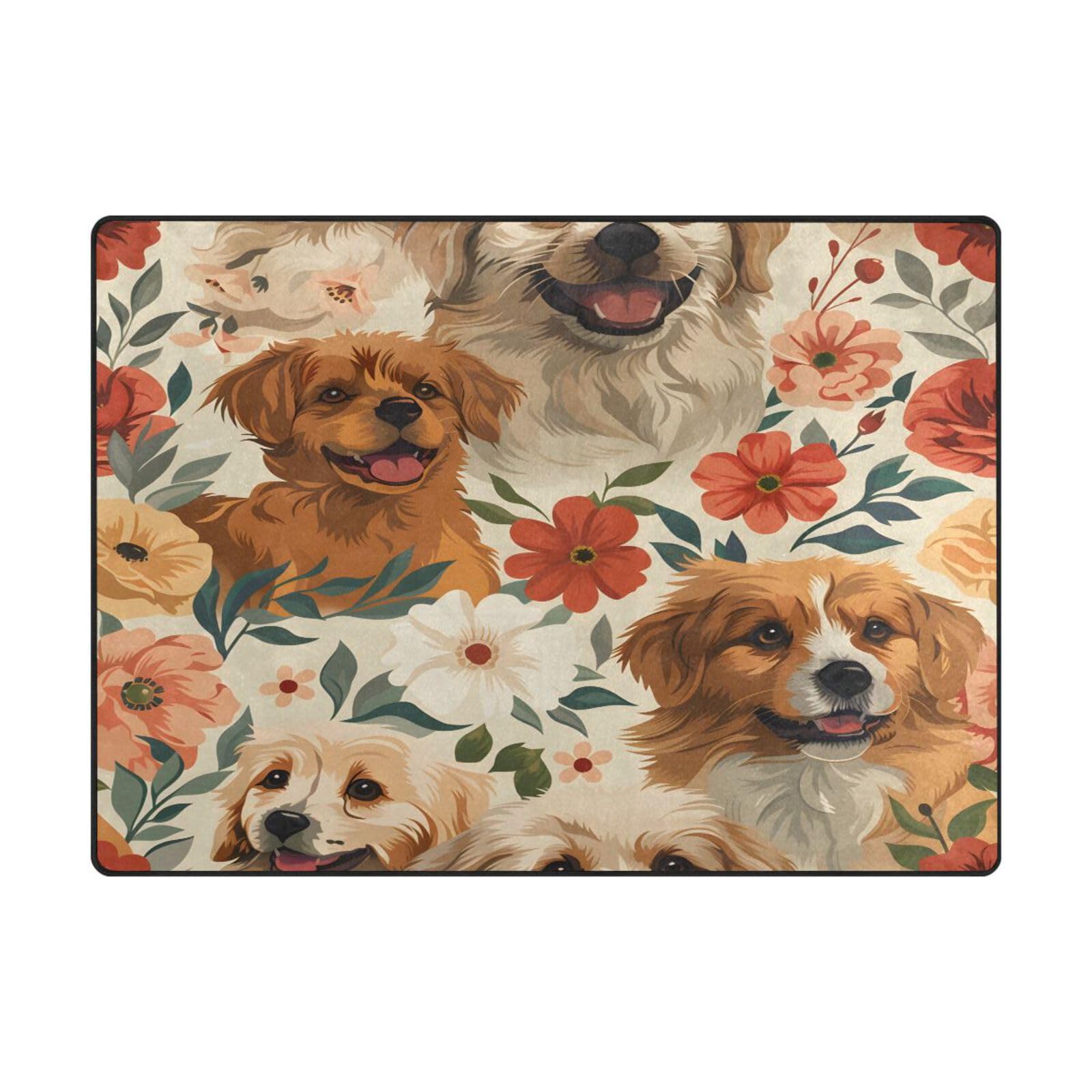 Tapis de sol contemporain marron clair aux finitions soignées 203x147