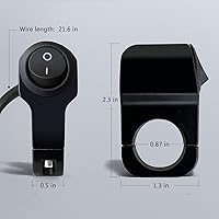 Vista 2 de Interruptor de Manillar de Motocicleta Impermeable Interruptor de Luz de Manillar de ATV Aleación de Aluminio Interruptor de Palanca