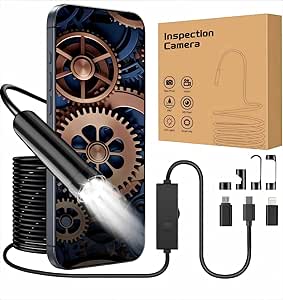 Tiny Camera Endoscope Inspection Camera, USB Endoscope Camera Flexible Rigid Snake Camera With 6 Led Lights 79mm Ip67 Waterproof Tube Sink Pipe Drain Camera For Android Iphone Ipad I4063882439 Endoscope Camera With