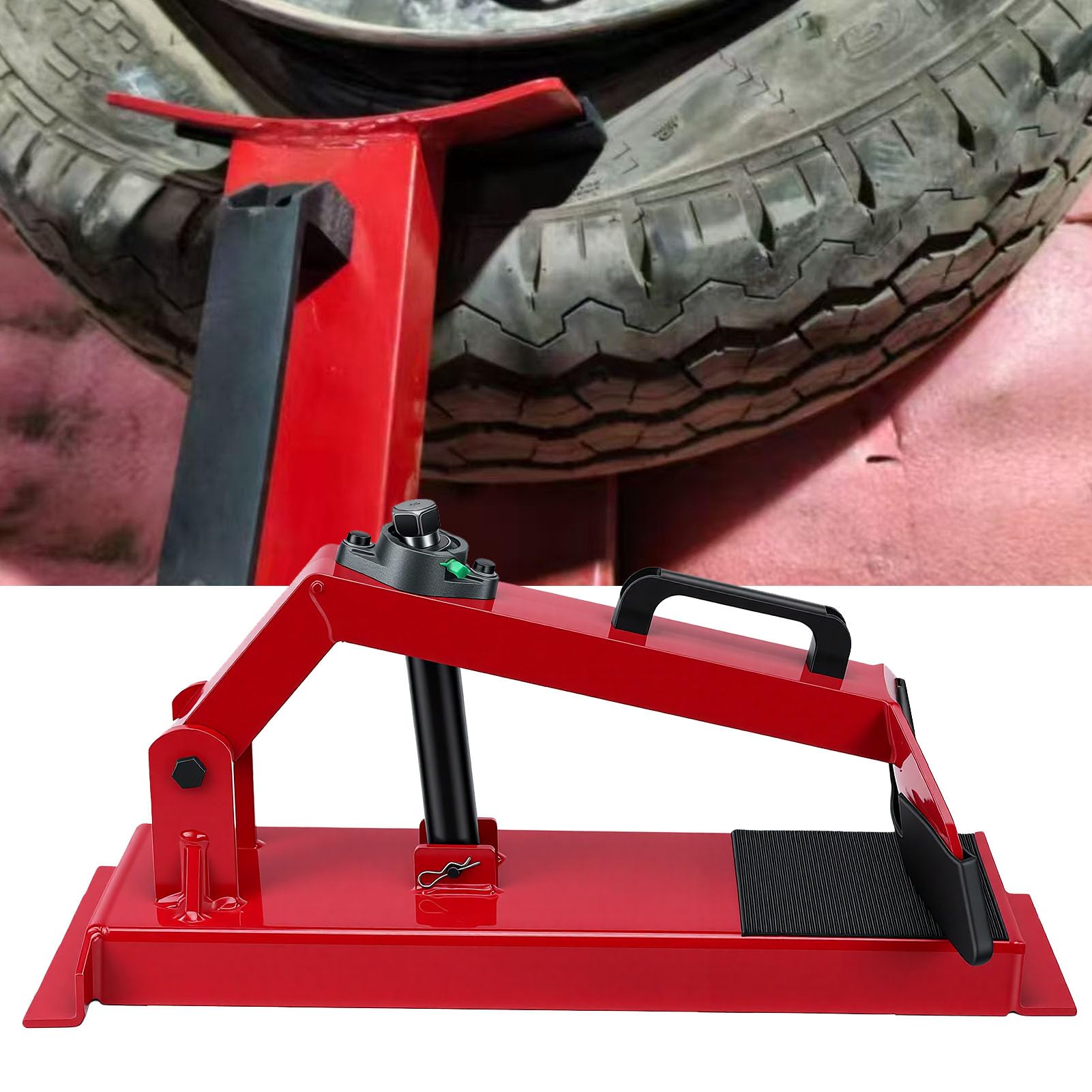 Akozon Herramienta Manual para Cambiar Neumáticos, Herramienta Portátil para Desmontar Neumáticos con Interfaz de 1,06 Pulgadas para Reparación de Coches, Camiones, Remolques, SUV