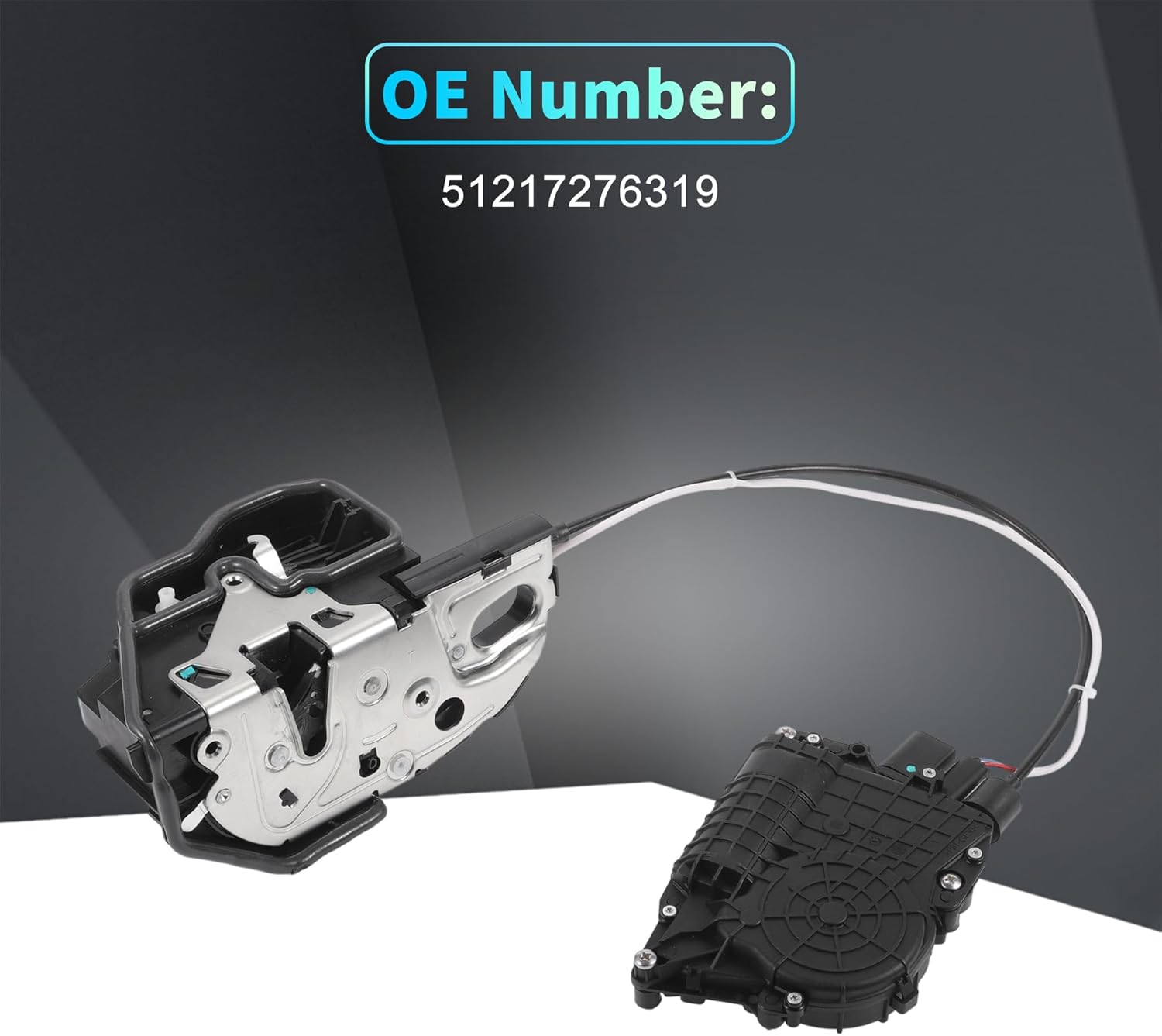 X AUTOHAUX Replacement Front Left Driver Side Power Door Lock Actuator Motor with Cable for BMW 650i 2013-2019 for BMW 650i XDrive 2013-2019 No.51217276319 Black